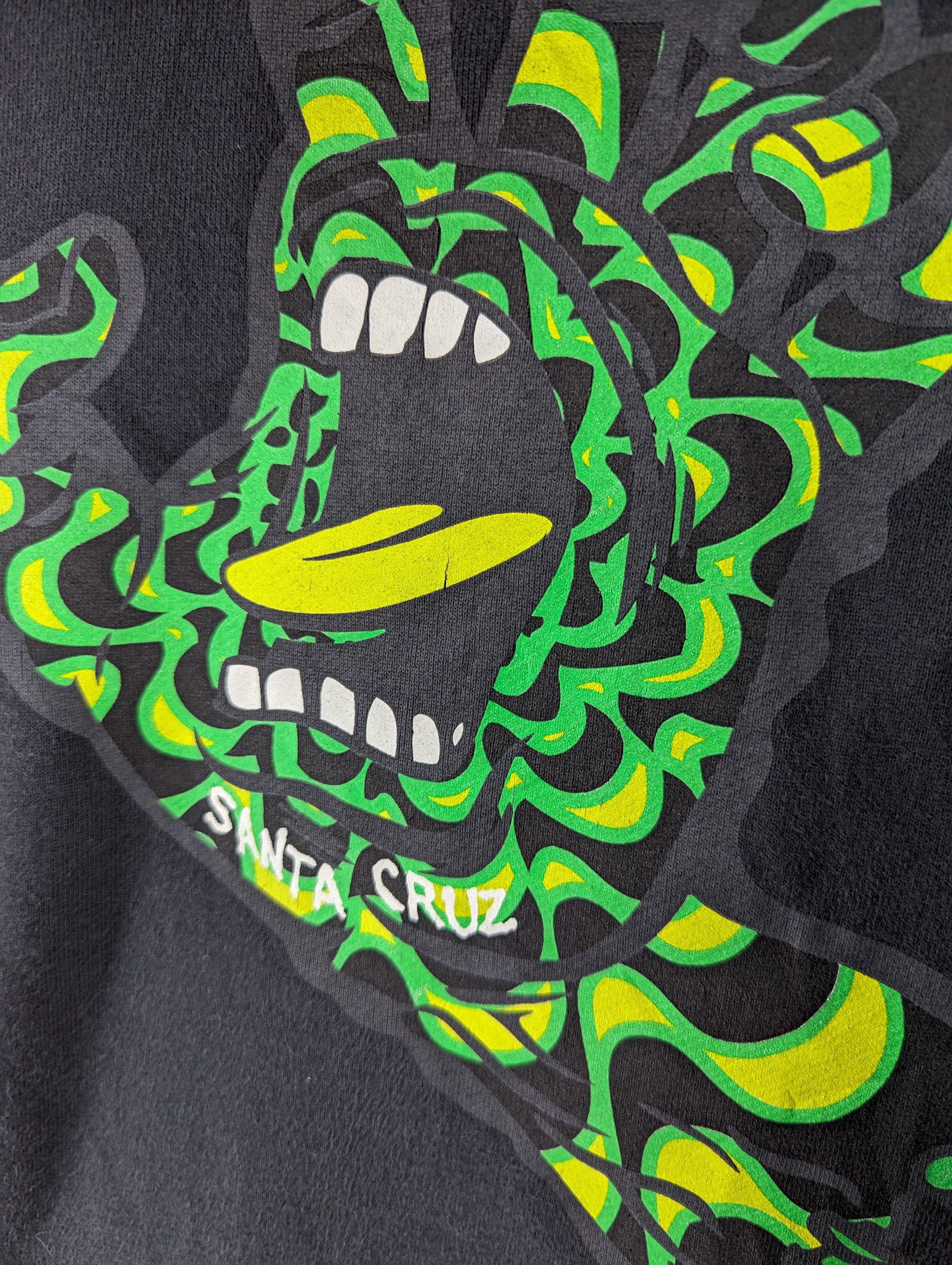 Santa Cruz Skateboards Santa Cruz Screaming Hand Distressed/Faded Black Hoodie Size US L / EU 52-54 / 3 - 7 Thumbnail