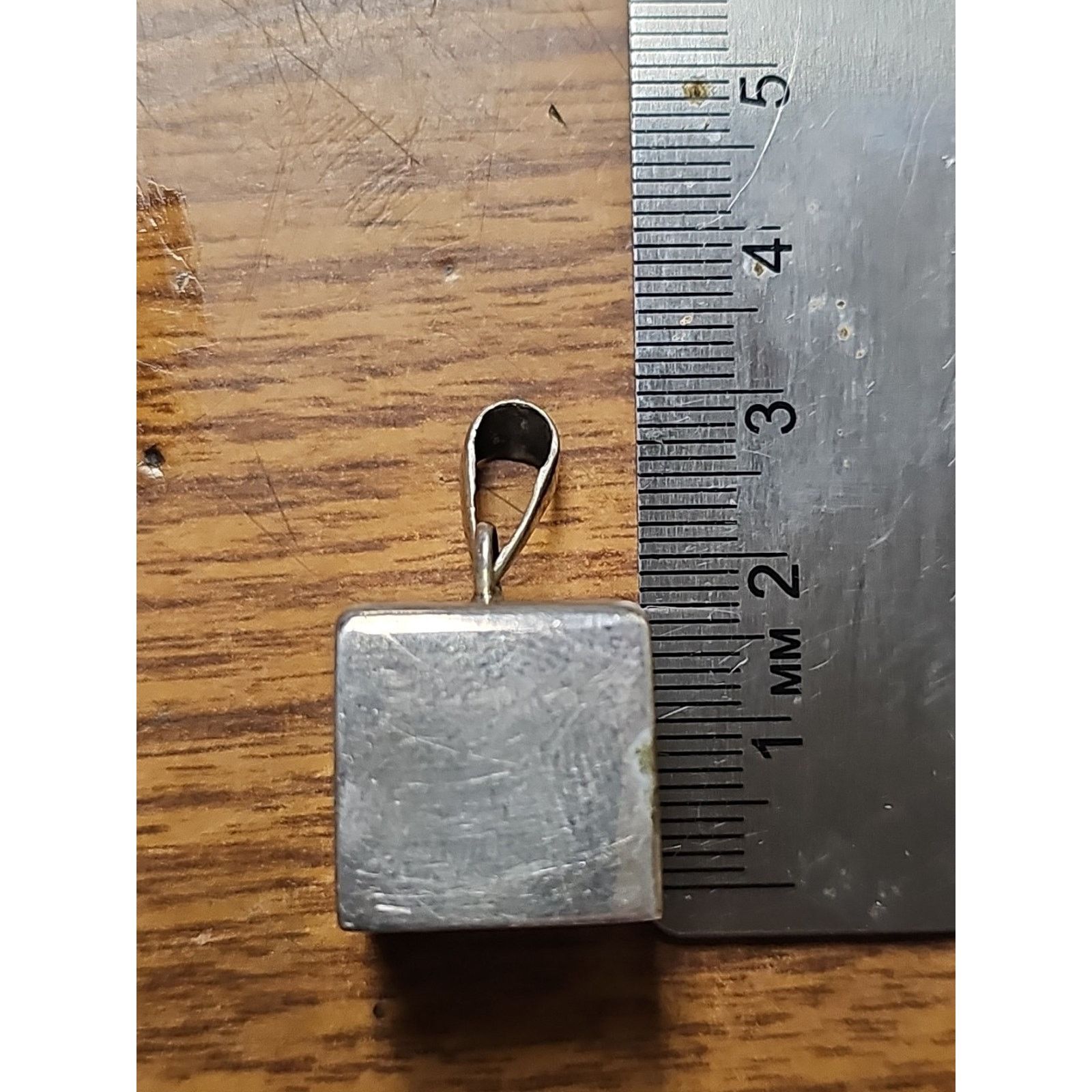 Other Sterling Silver 925 Cube Blank Charm Pendant for Necklace Size ONE SIZE - 5 Thumbnail