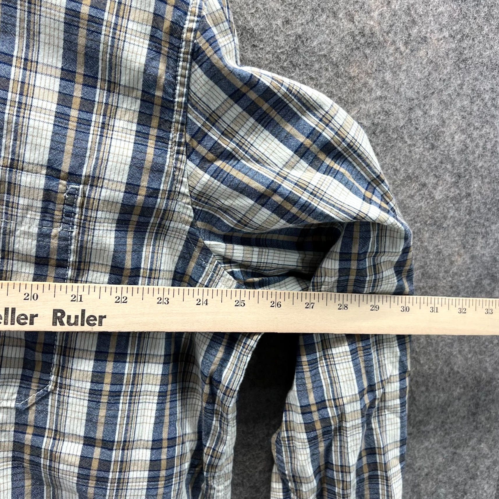 Eddie Bauer VINTAGE Eddie Bauer Shirt Men 2XL Button-Down Plaid Blue Beige Col l ar-S sade? Size 48R - 6 Thumbnail
