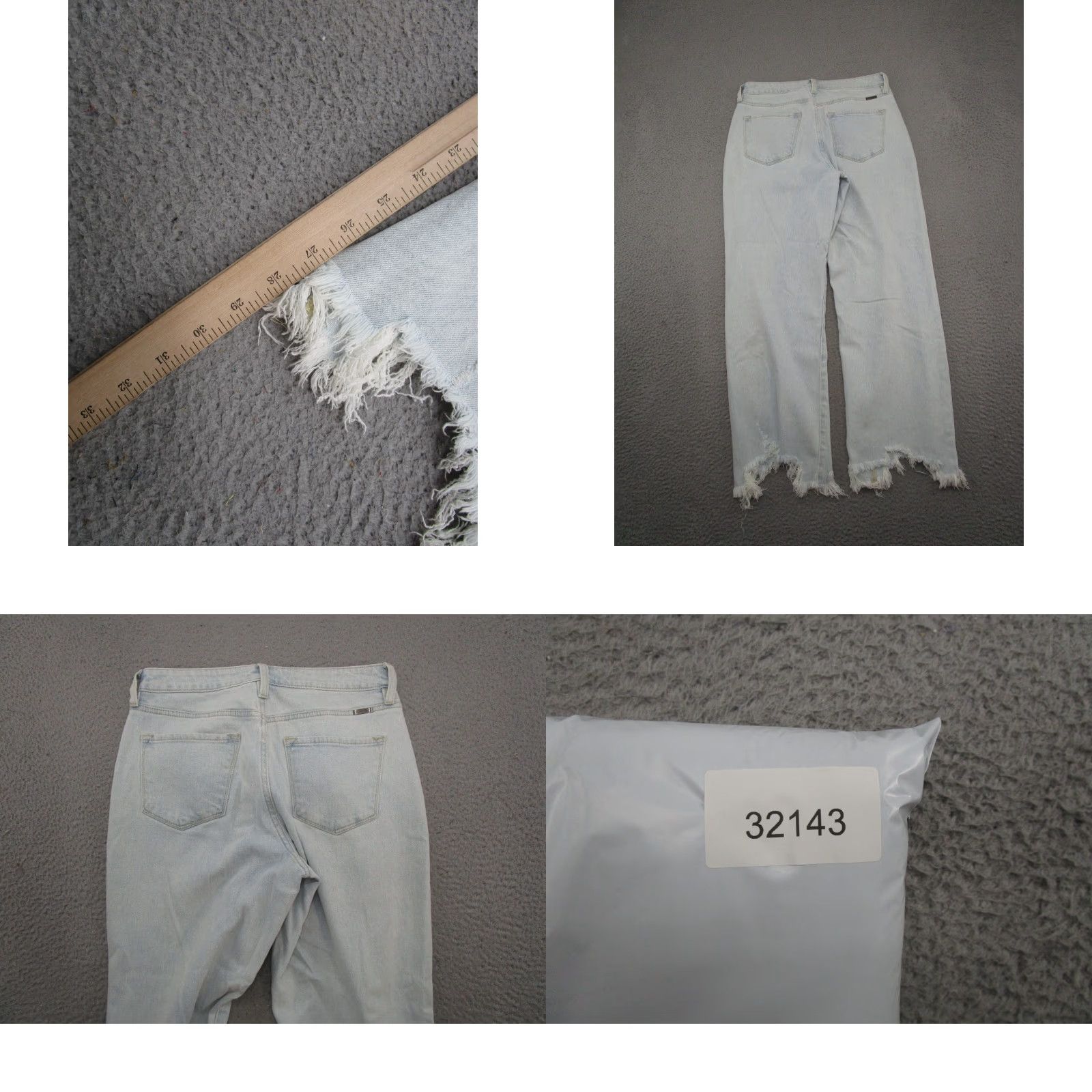 Vintage Kancan Jeans Straight 27 Blue Denim Stretch 5-Pocket Women Size 27_default Baggy Fit Hem Notched N/A Size 27" / US 4 / IT 40 - 9 Thumbnail