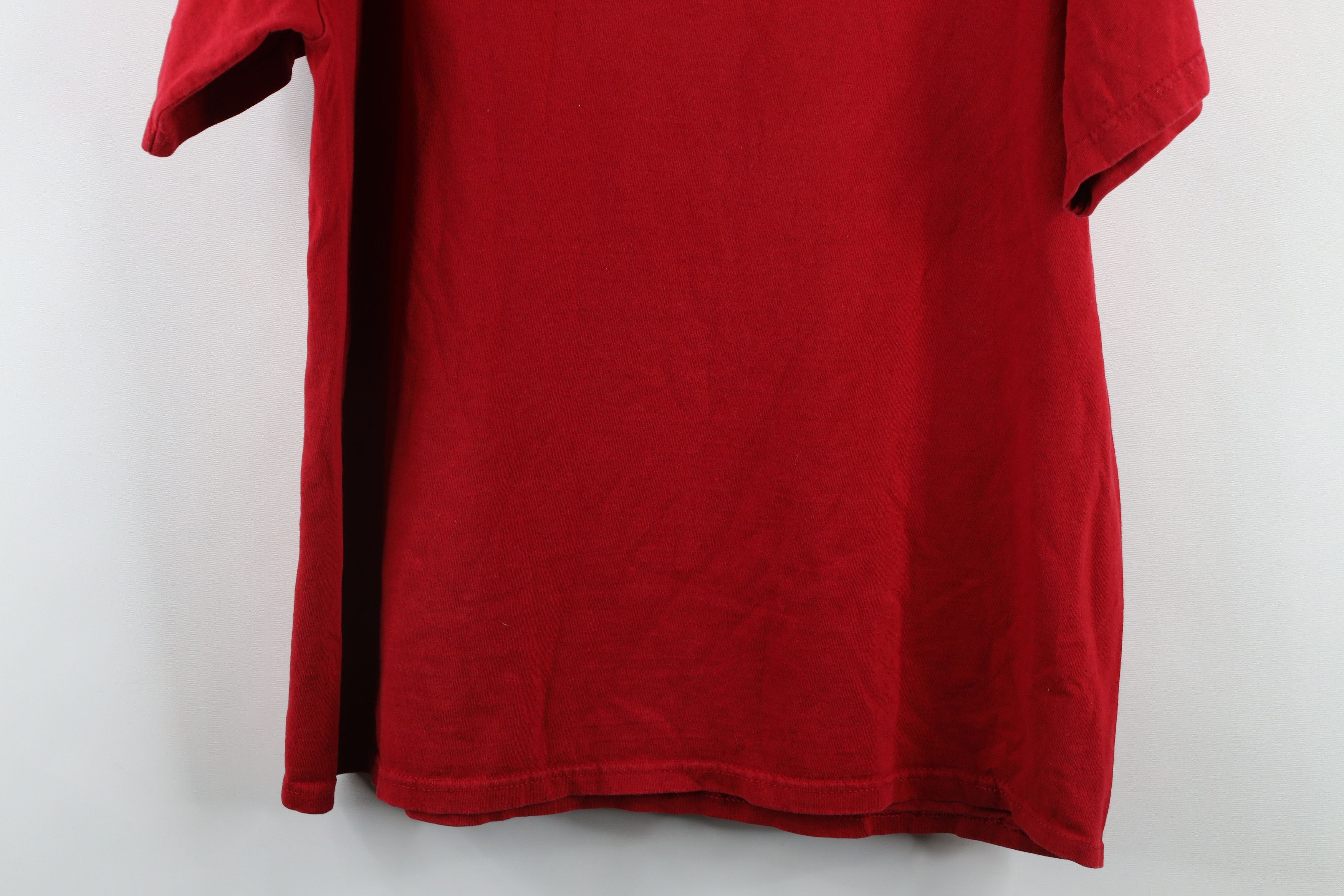 Vintage Vintage 90s Love All Worship One Jesus Fish T-Shirt Red Size US XL / EU 56 / 4 - 10 Thumbnail