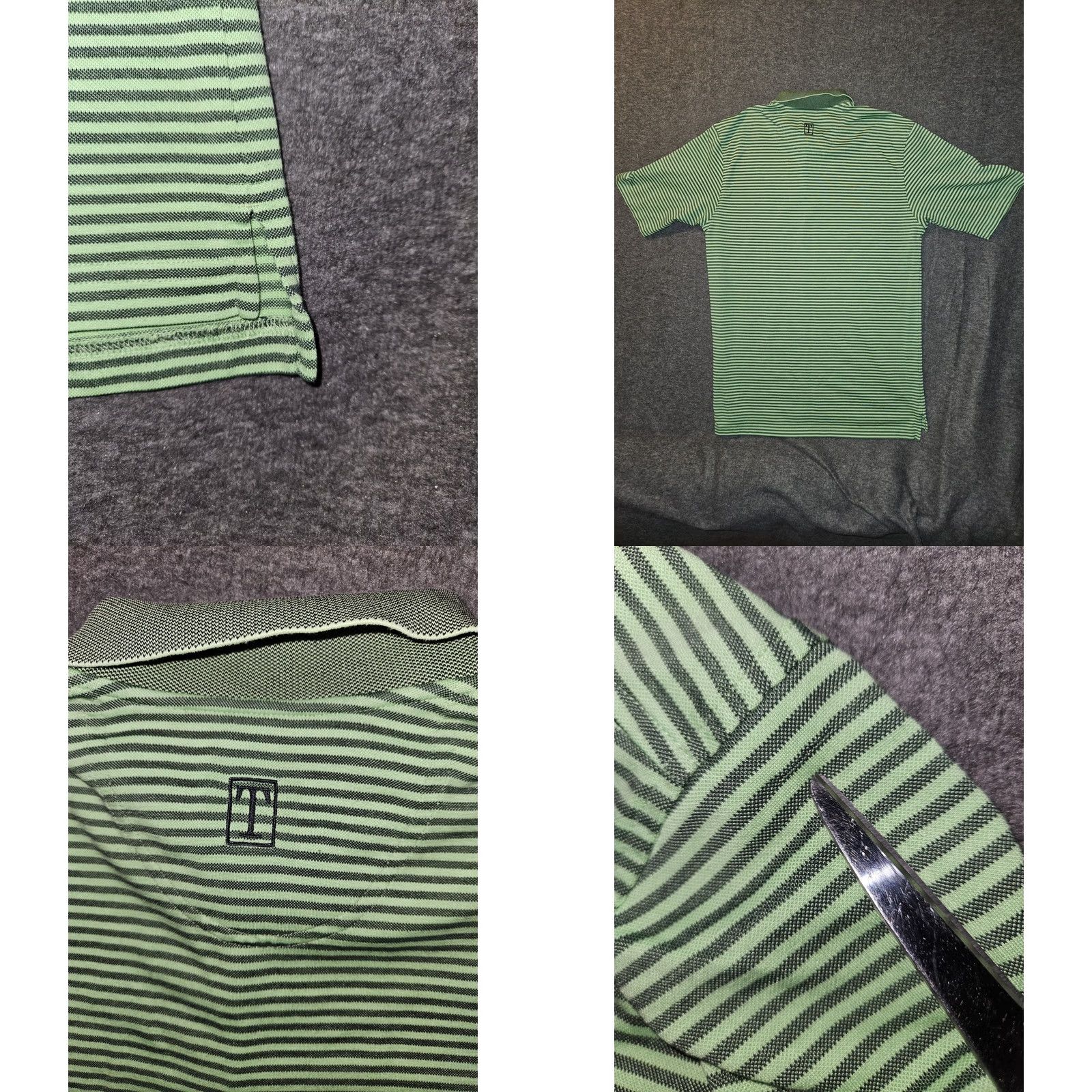 Vintage VINTAGE Teháma Polo Shirt Men XL Green Striped 60% Pima Cotton Hang'em Dry Golf Striped Embroidered Logo Short Sleeve Collared M Size US XL / EU 56 / 4 - 8 Thumbnail