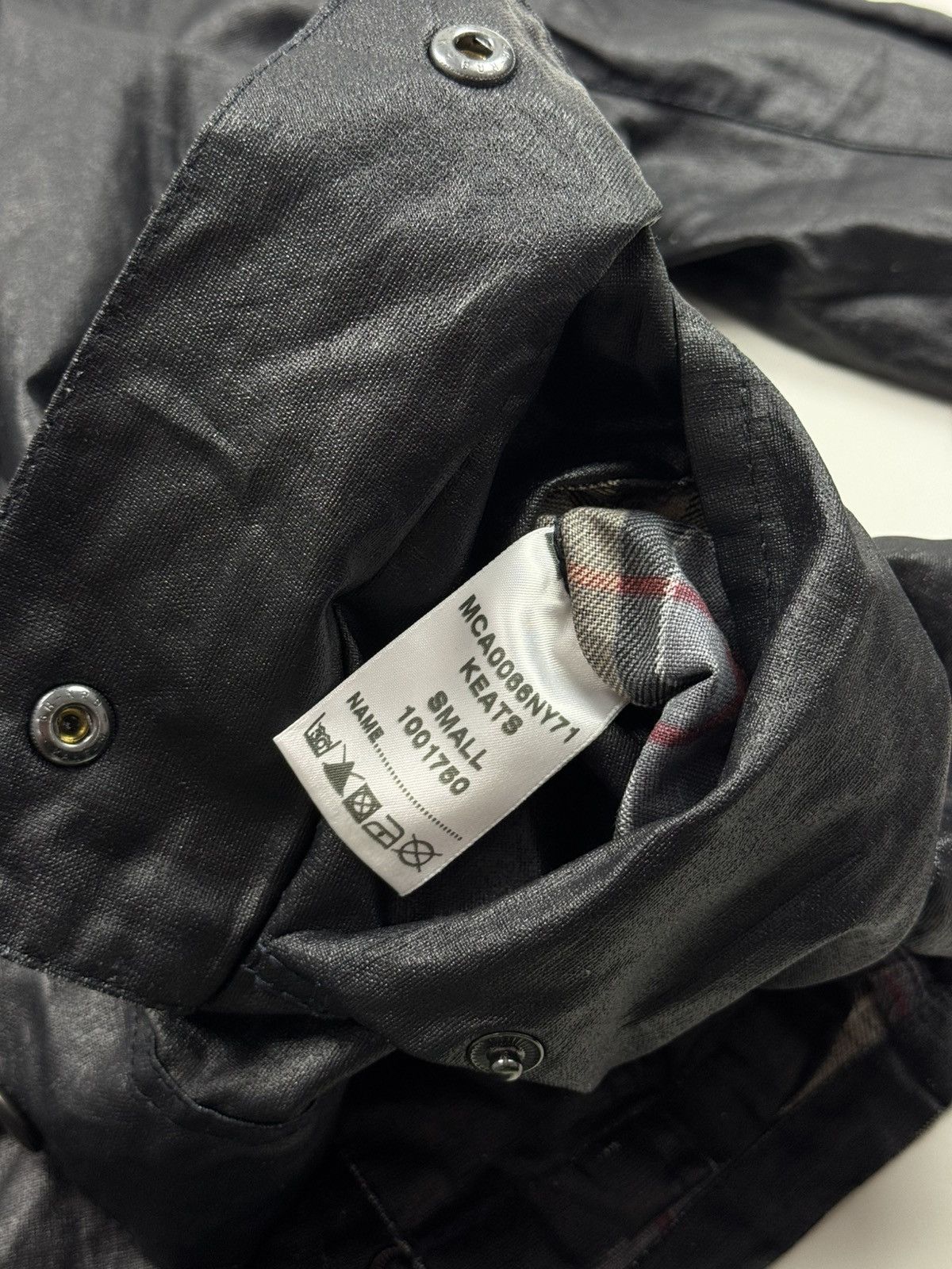 Barbour Barbour Keats Black Linen/Polyurethane Coat Jacket Size US S / EU 44-46 / 1 - 16 Thumbnail
