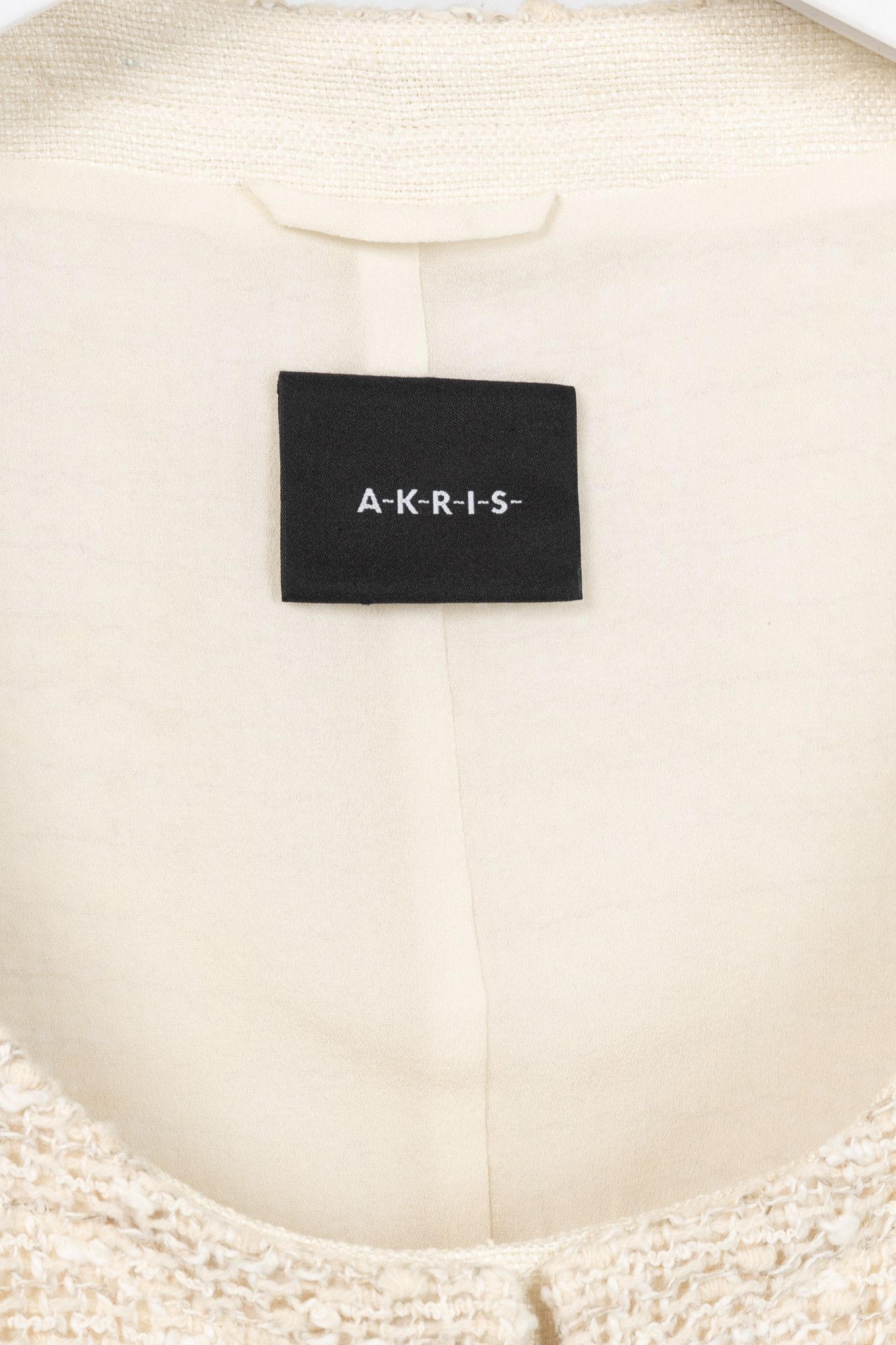 Akris Akris Cream Cotton & Wool Boucle Tweed Jacket Size M / US 6-8 / IT 42-44 - 4 Thumbnail