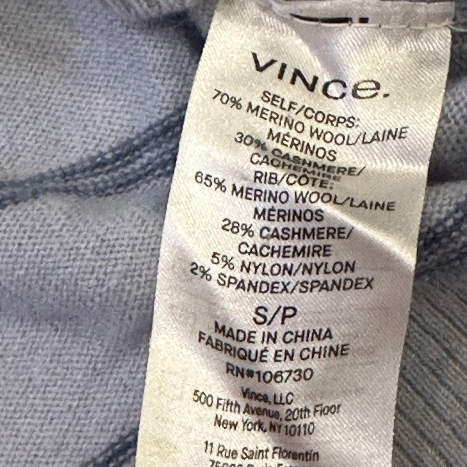 Vince Vince Blue Striped Wool Cashmere Sweater sz S Size S / US 4 / IT 40 - 4 Thumbnail