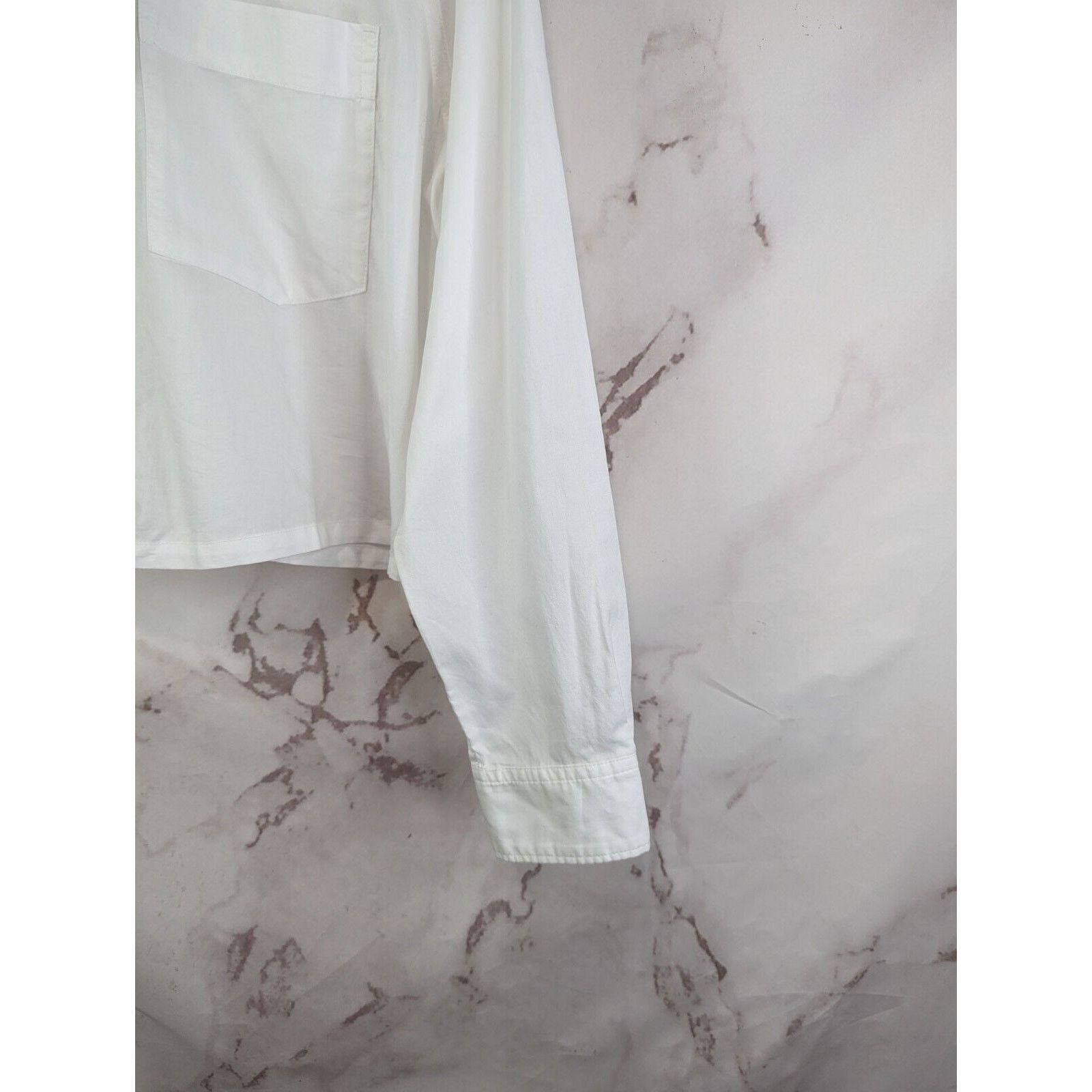 Everlane Everlane Shirt Womens 14 16 XL White Button Silky Way Short Size XL / US 12-14 / IT 48-50 - 4 Thumbnail