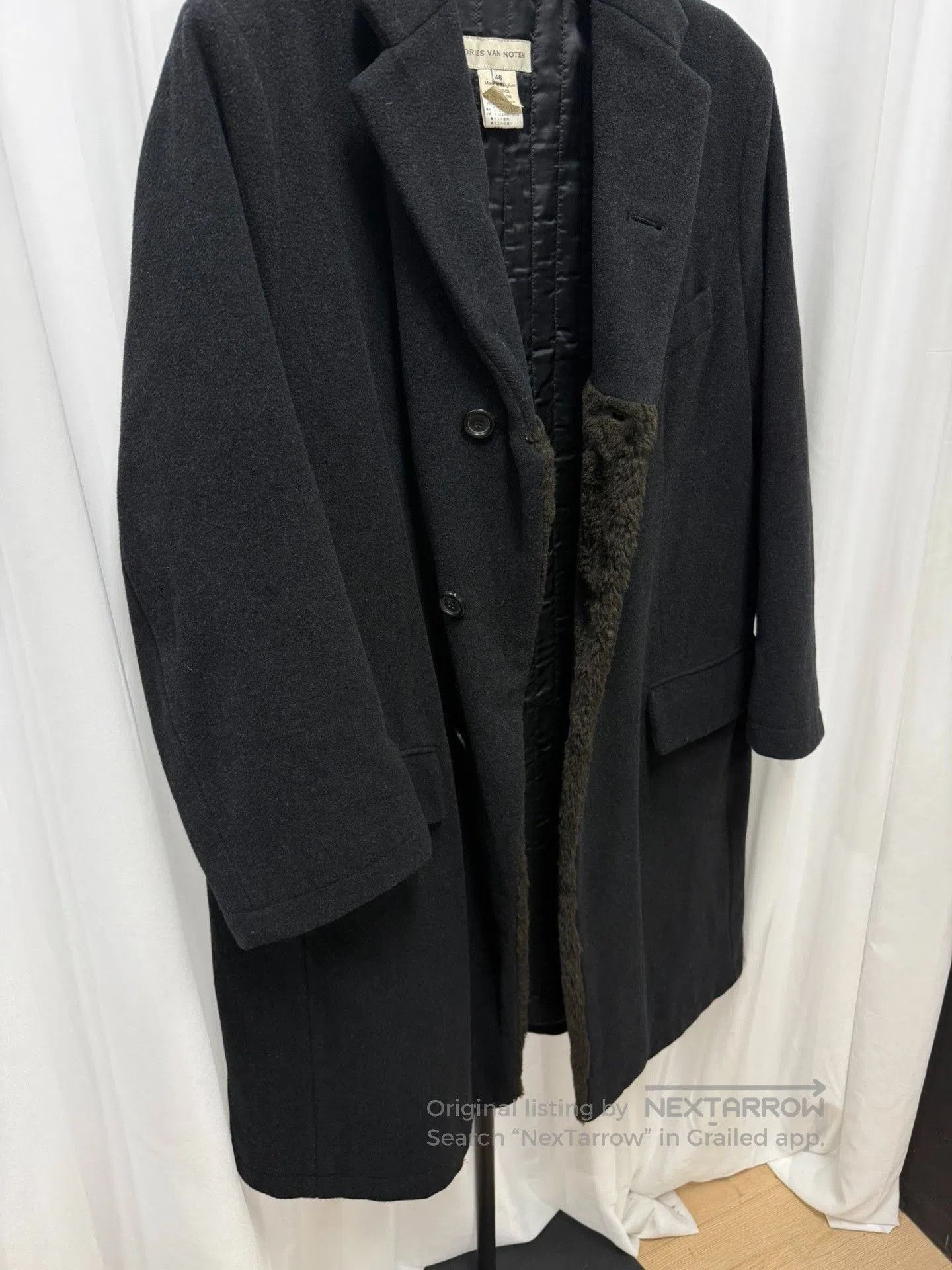 Dries Van Noten Dries Van Noten Fur Collar Loose Coat. Size US S / EU 44-46 / 1 - 6 Thumbnail