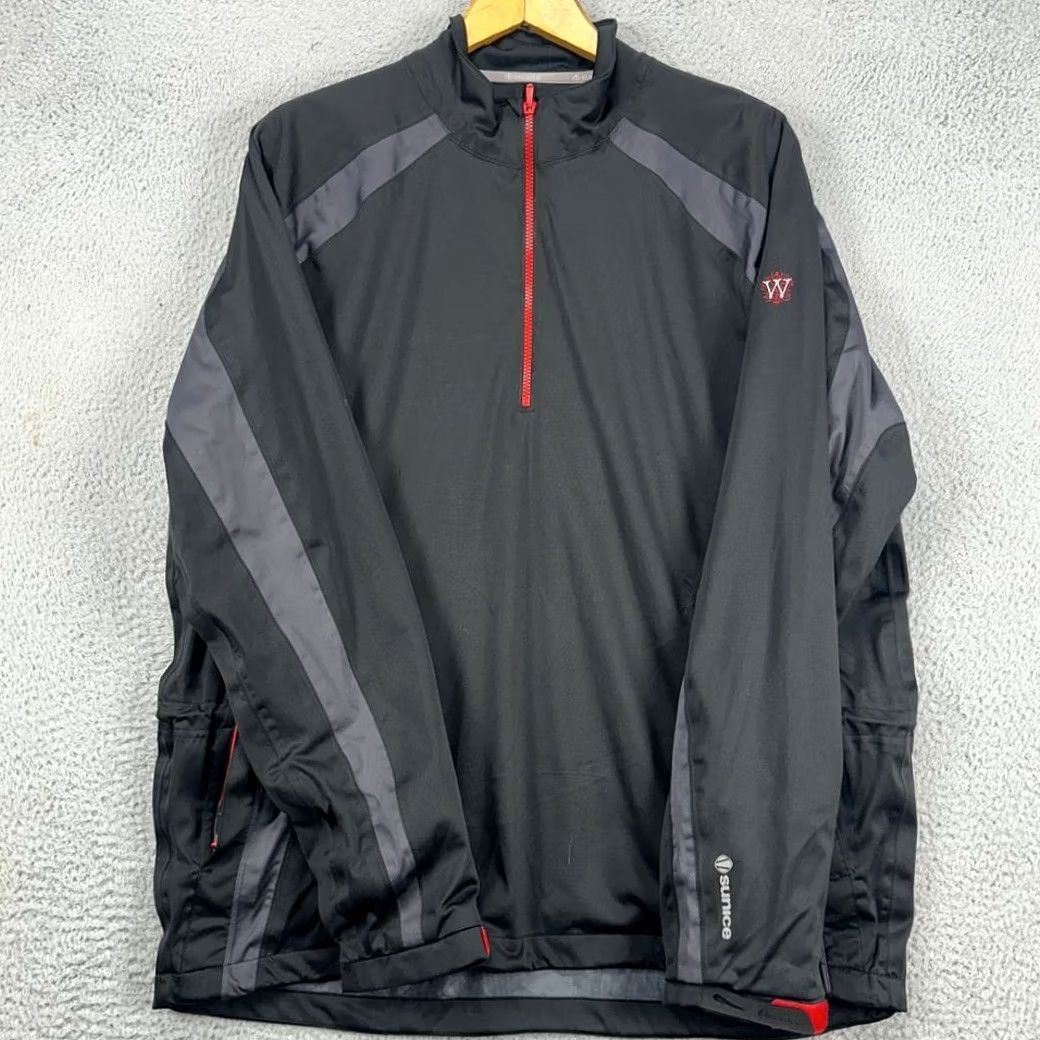 Vintage Sunice Tornado Pullover Jacket Mens XL Black Grey 1/4 Zip Outdoor Breathable Polyester Mock Neck Jacket Size US XL / EU 56 / 4 - 4 Thumbnail