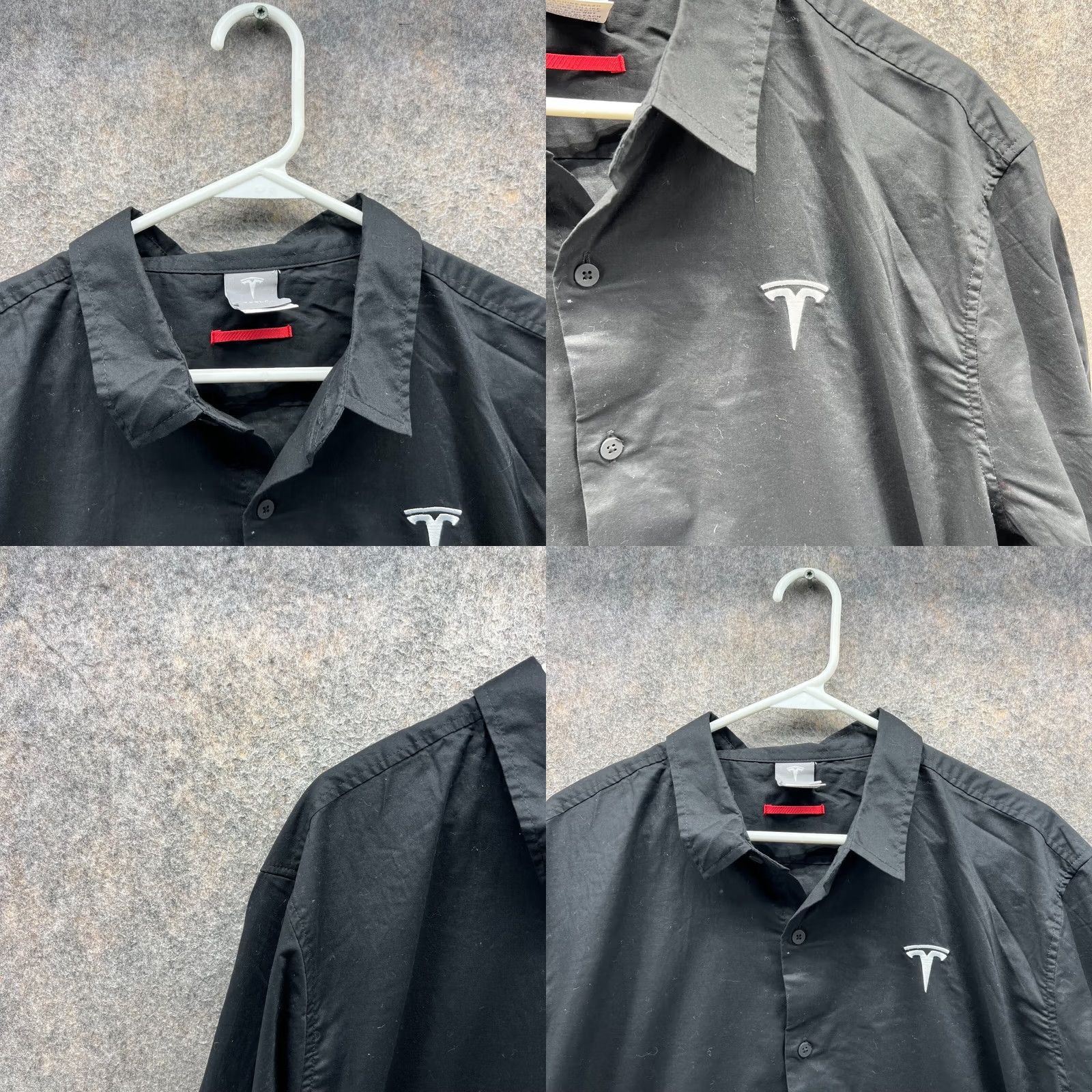 Logo 7 Tesla Shirt Mens XL Black Button Down Preppy Embroidery Logo Collared Cotton Size US XL / EU 56 / 4 - 8 Thumbnail