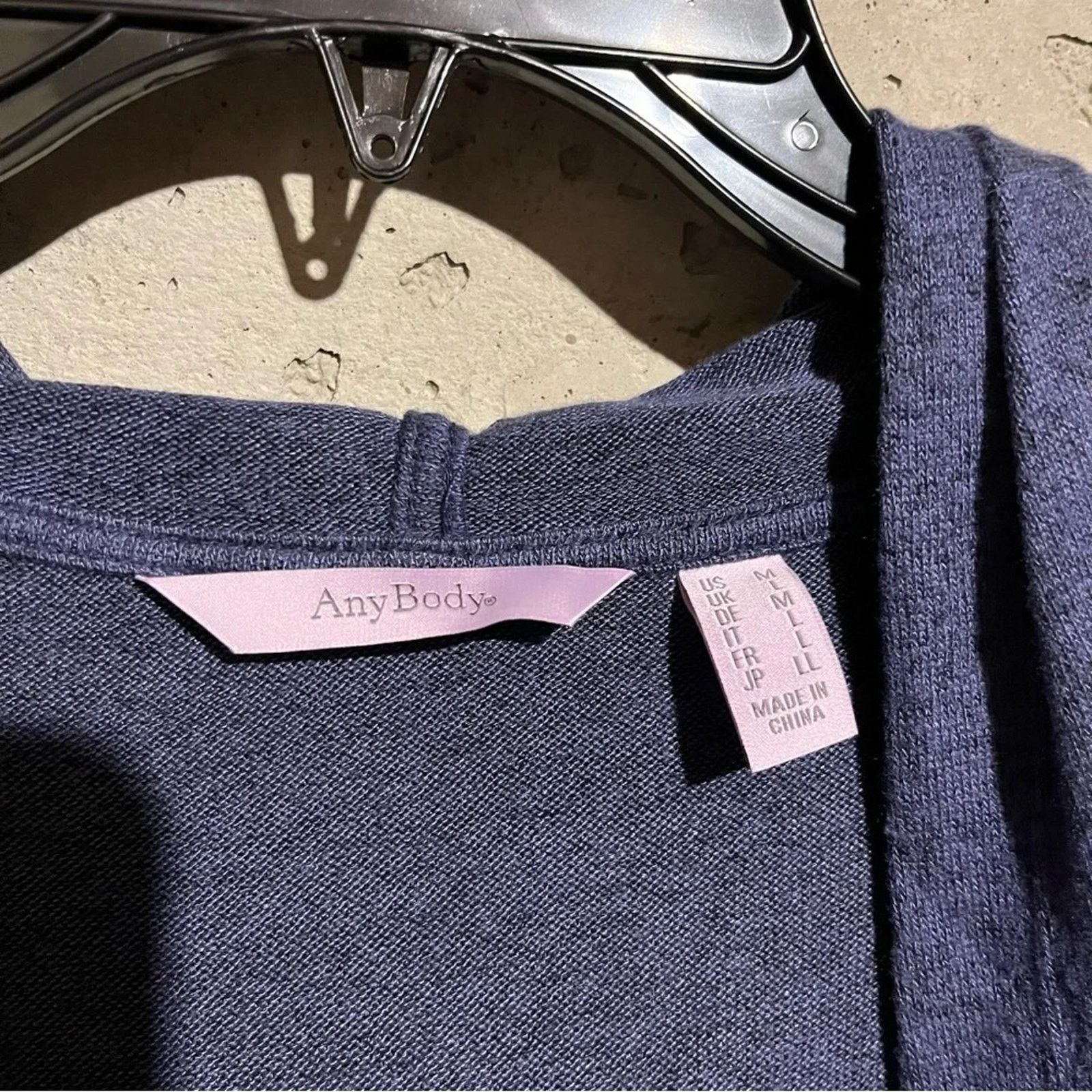 Other AnyBody All Seasons Duster Blue Knit Swim Cover Up with Hood Size M / US 6-8 / IT 42-44 - 2 Thumbnail