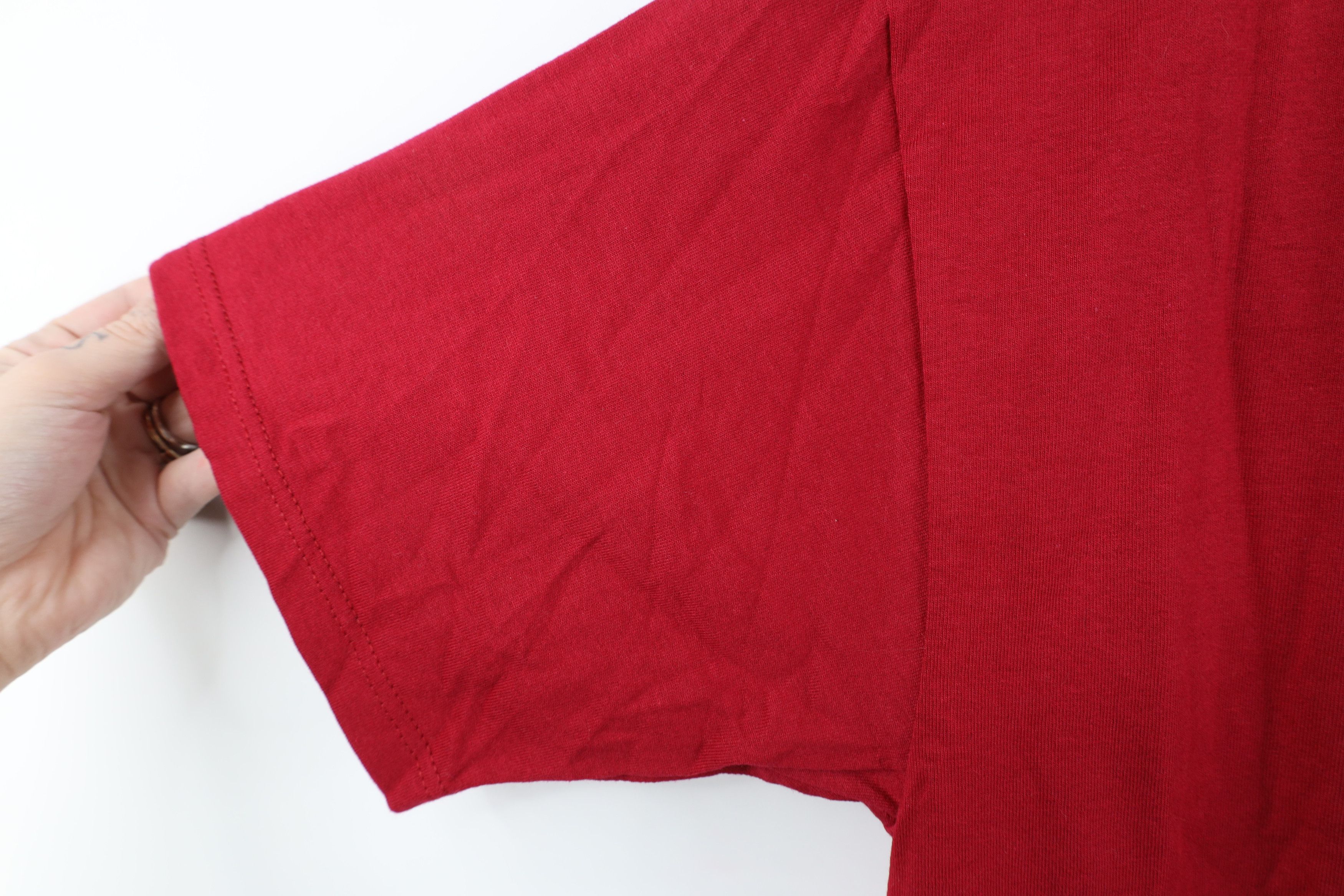 Vintage Vintage 90s Streetwear Heavyweight T-Shirt Red Cotton USA Size US M / EU 48-50 / 2 - 8 Thumbnail