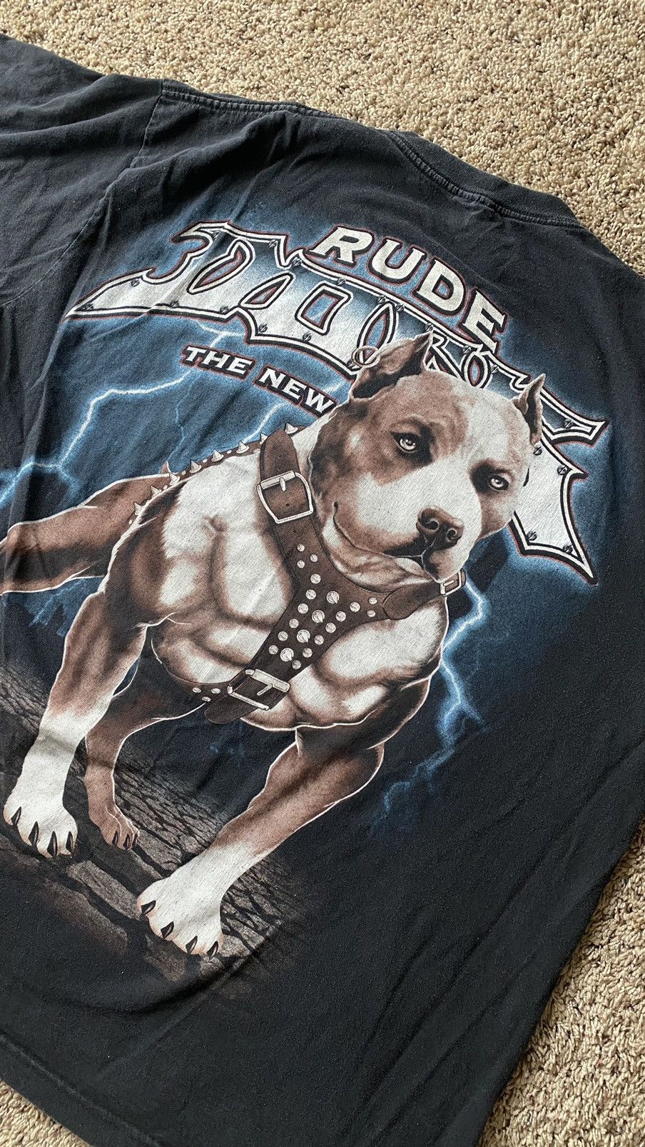 Band Tees × Rude × Vintage Vintage Rude DOGS Pitbull t shirt rare Size US XXL / EU 58 / 5 - 3 Thumbnail