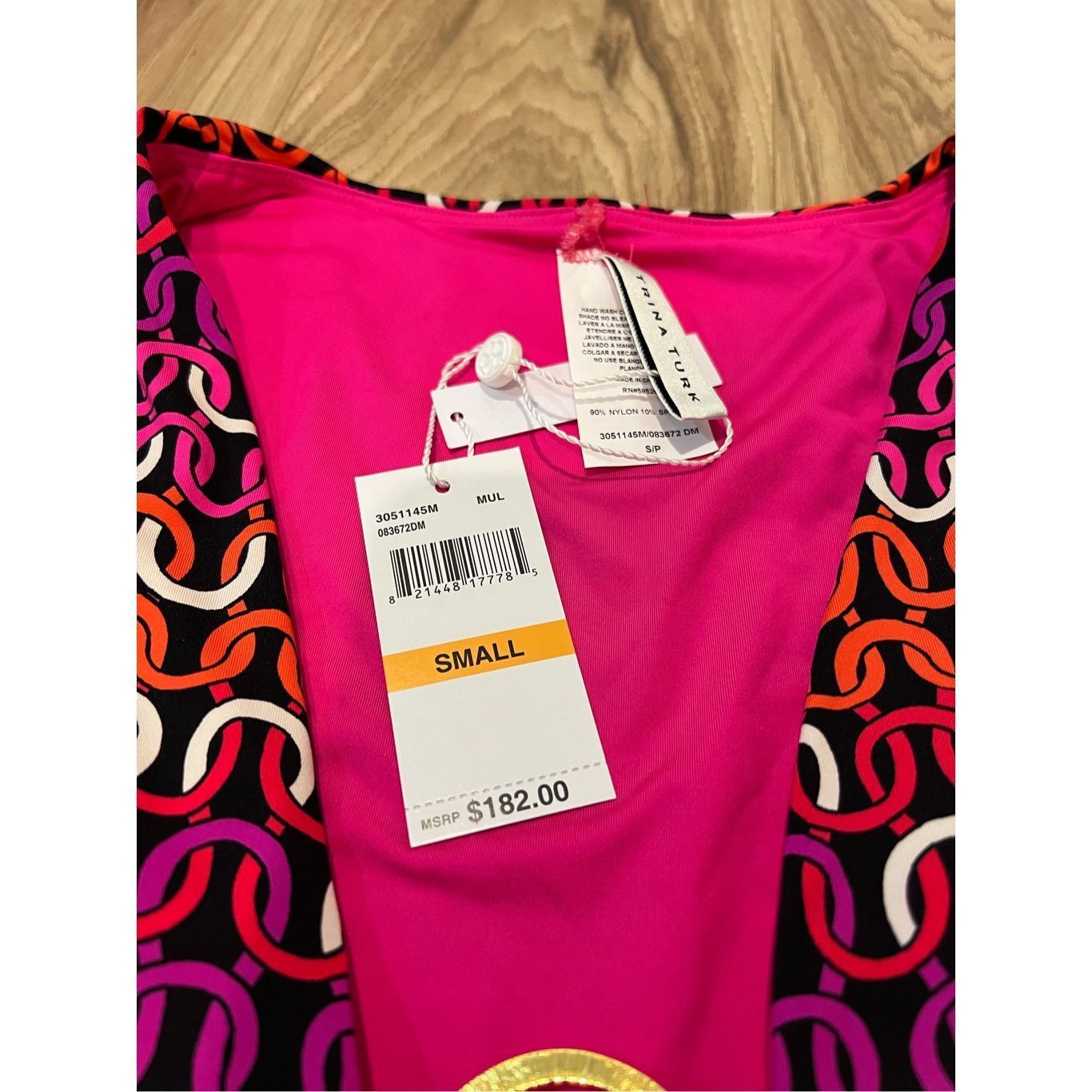 Trina Turk Trina Turk NWT Echo Long Sleeve One-Piece Swimsuit Sz S Size S / US 4 / IT 40 - 5 Thumbnail