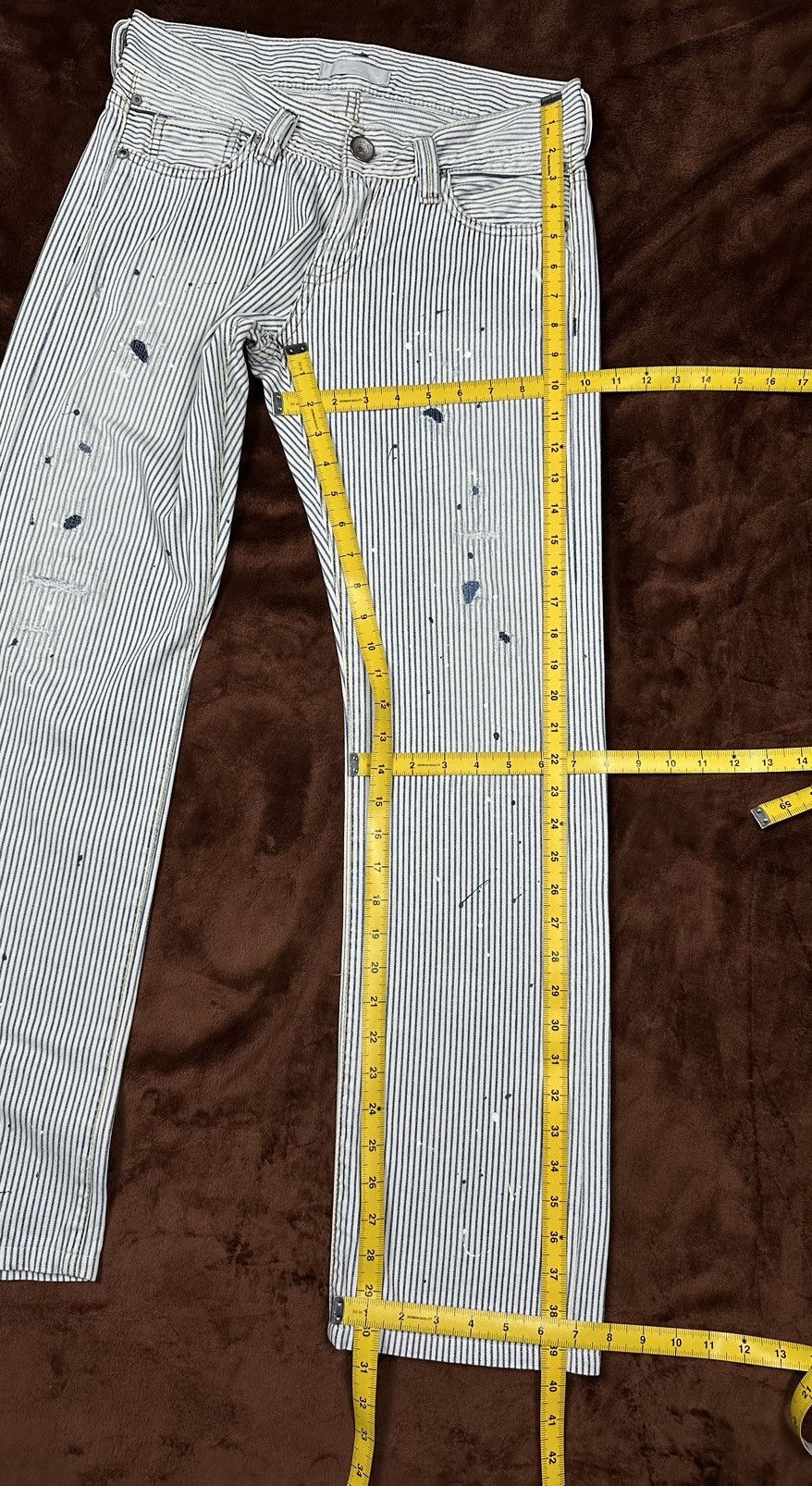 Japanese Brand Bobson Distressed Dirty Jeans Size US 30 / EU 46 - 14 Thumbnail