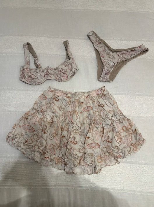 Other Aviator Nation Velvet Triangle Top Bikini Medium Bottoms Size ONE SIZE - 3 Thumbnail