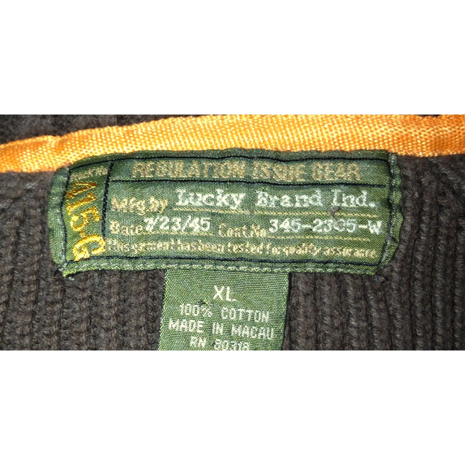 Lucky Brand VINTAGE Lucky Brand Men's Sweater 1/4 Button Up Long Sleeve Cotton Size XL Brown Size US XL / EU 56 / 4 - 6 Thumbnail