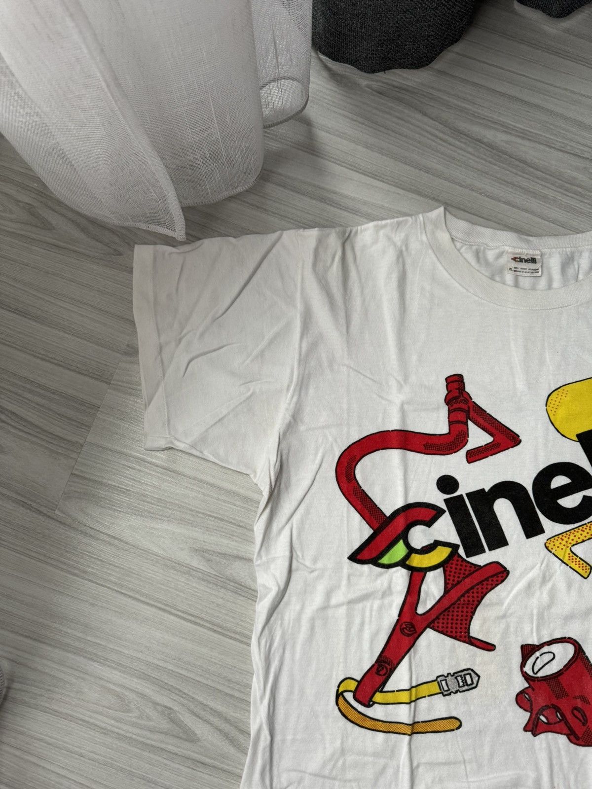 Vintage Vintage Cinelli Single Stitch Graphic Tee Logo Cycling Size US M / EU 48-50 / 2 - 4 Thumbnail