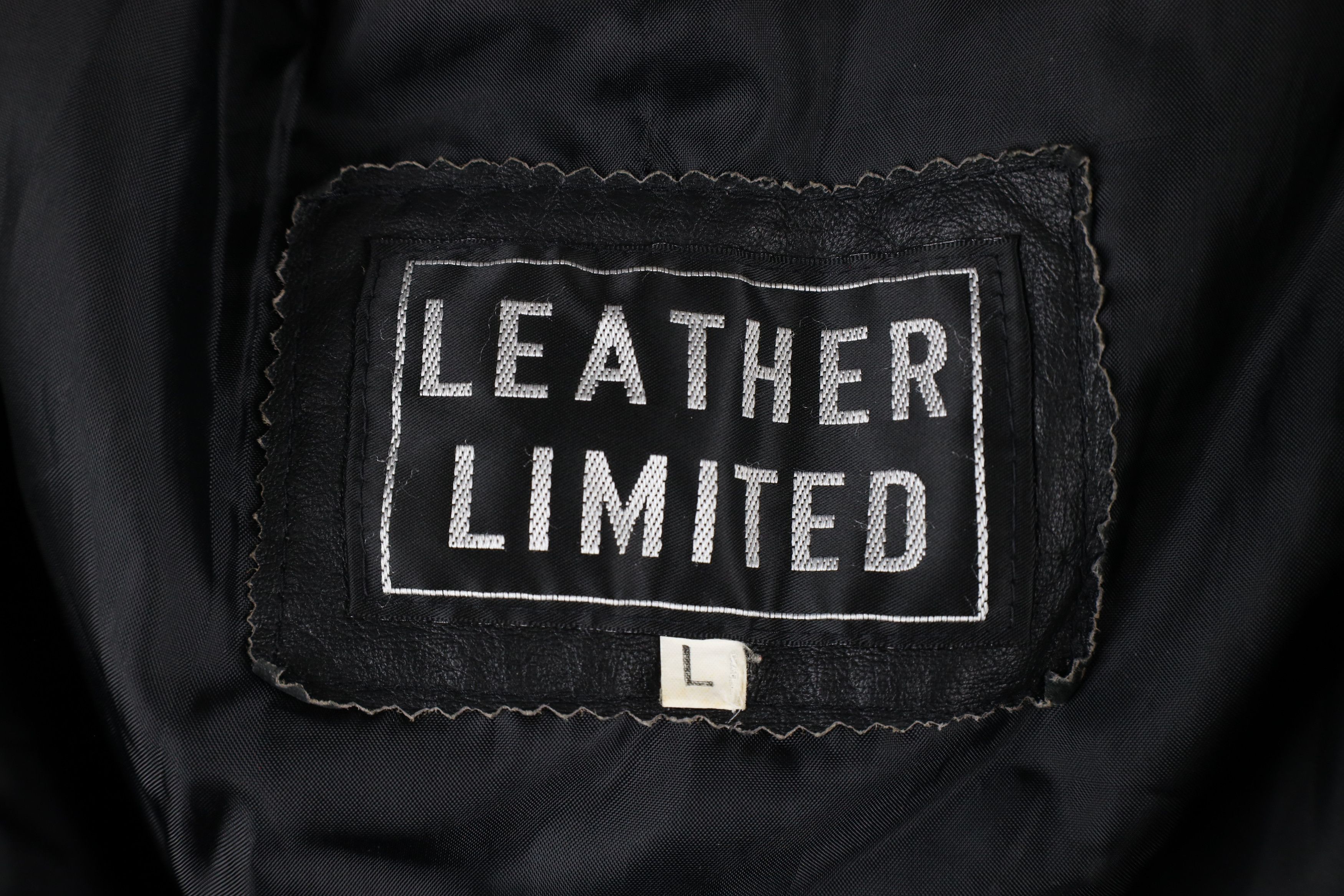Vintage Vintage 90s Streetwear Goth Leather Bomber Jacket Black Size L / US 10 / IT 46 - 9 Thumbnail