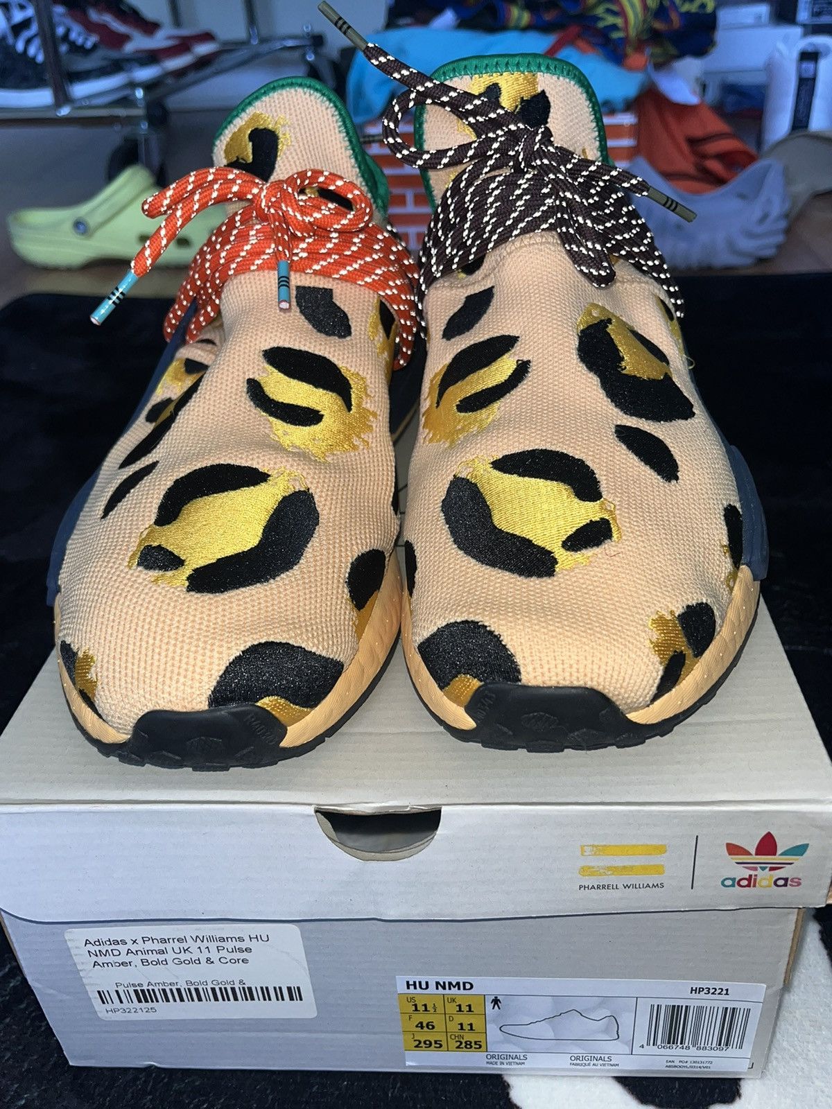 Adidas  Humanrace  Pharrell Size 11.5 - adidas Pharrell x NMD Human Race Animal  Print | Grailed