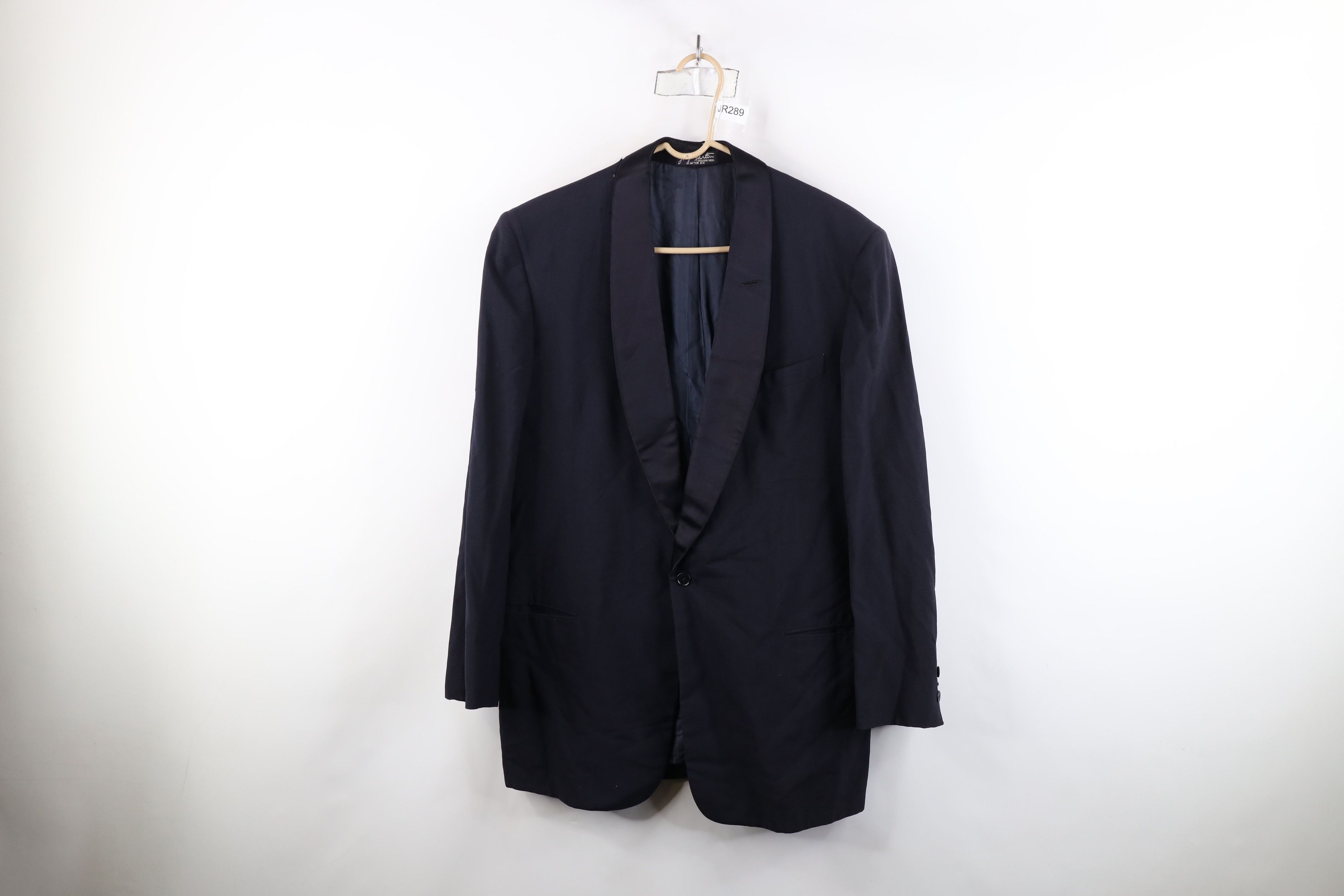 Vintage Vintage 50s Rockabilly Prom Smoking Tuxedo Jacket Navy USA Size US XXL / EU 58 / 5 - 1 Thumbnail