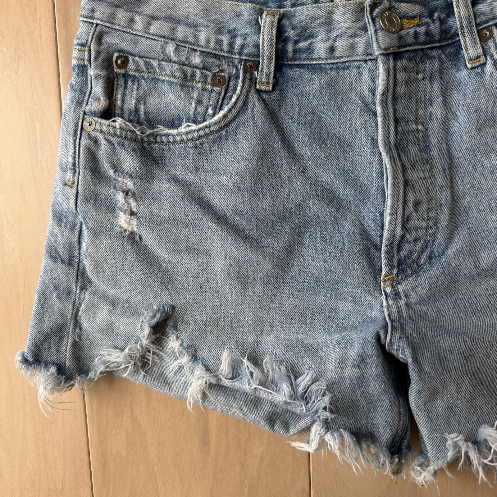 Agolde Agolde Denim Shorts Women's 31 Blue Jorts Summer Glam Boho Size 31" - 4 Thumbnail