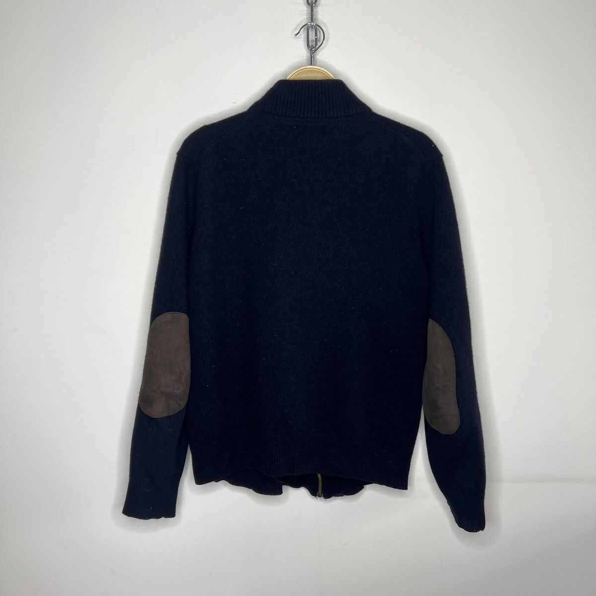 Barbour Barbour Wool Knit Cardigan Button Up Zip Navy Jacket Size US L / EU 52-54 / 3 - 6 Thumbnail