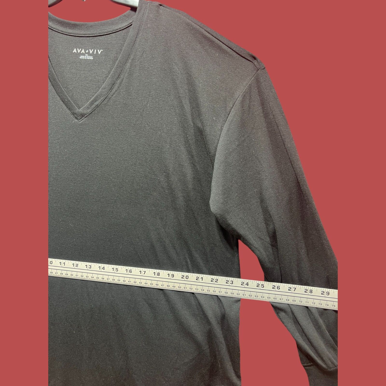 Other Ava & Viv - Women's V-neck Long Sleeve T-Shirt - Black - XXL Size XXL / US 16-18 / IT 52-54 - 5 Thumbnail