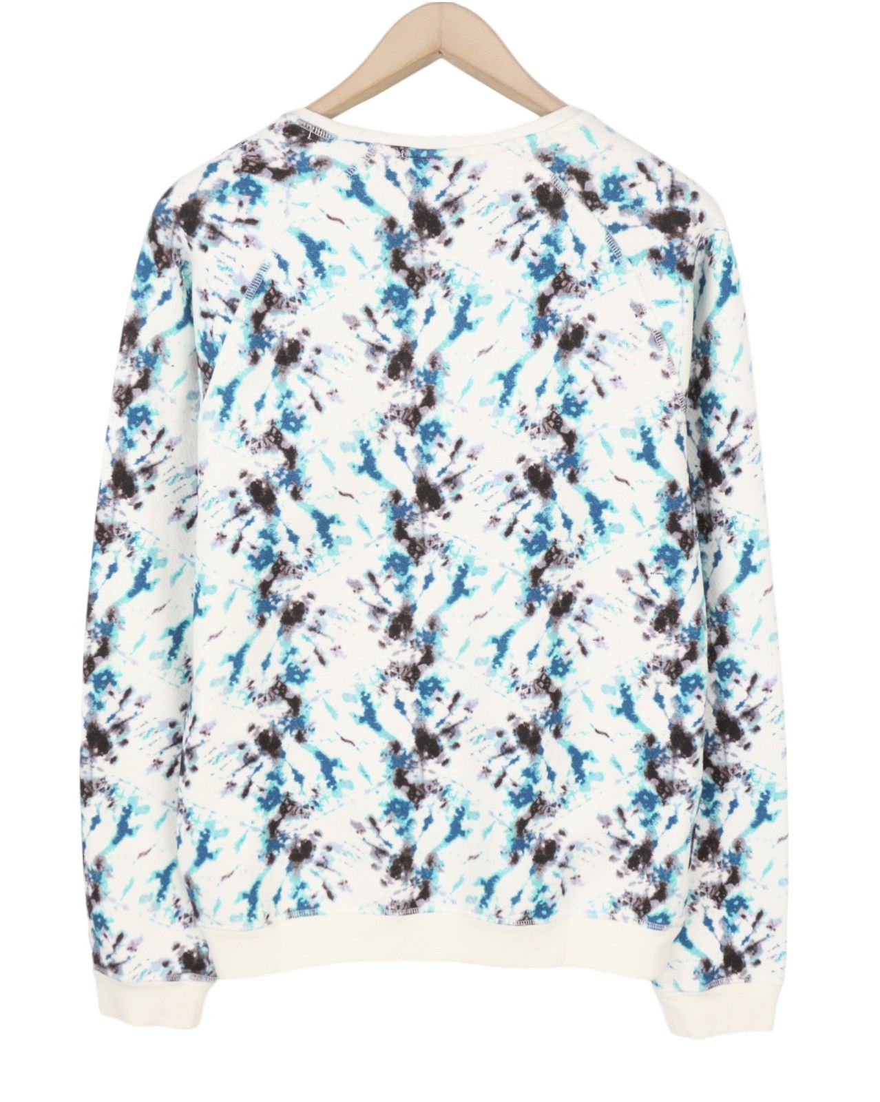 Scotch & Soda M White Patterned Crew Neck Sweatshirt 89044 Size US M / EU 48-50 / 2 - 4 Thumbnail