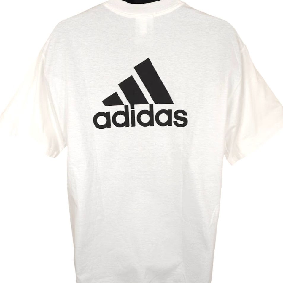 Adidas VINTAGE Adidas T Shirt Mens Size Medium White Y2K OVERSIZED Fit Streetwear Size US M / EU 48-50 / 2 - 4 Thumbnail