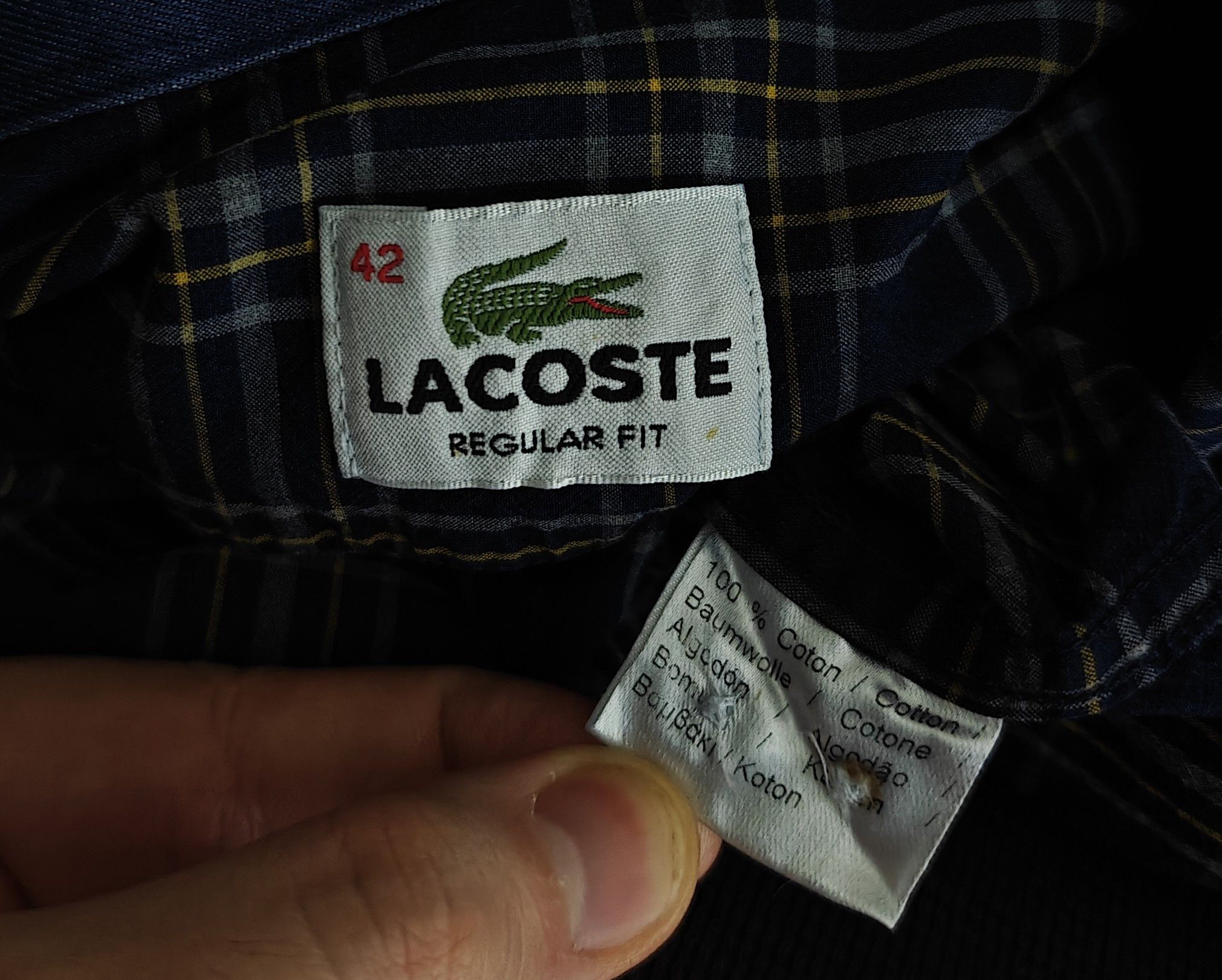 Lacoste Lacoste Check Shirt Regular Fit Collared size M (42) Size US M / EU 48-50 / 2 - 9 Thumbnail