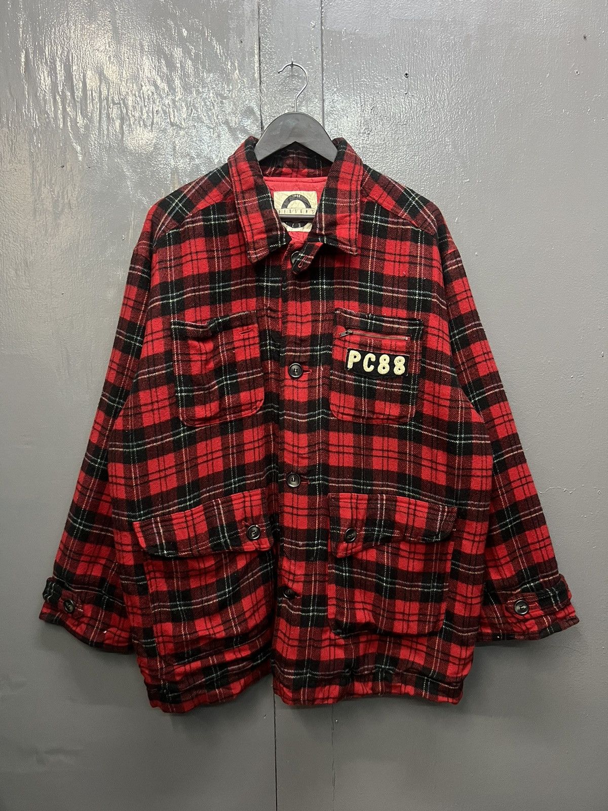 PERSON'S Vintage 1988 Person's Wool Plaid Tartan Jacket Size US L / EU 52-54 / 3 - 1 Thumbnail