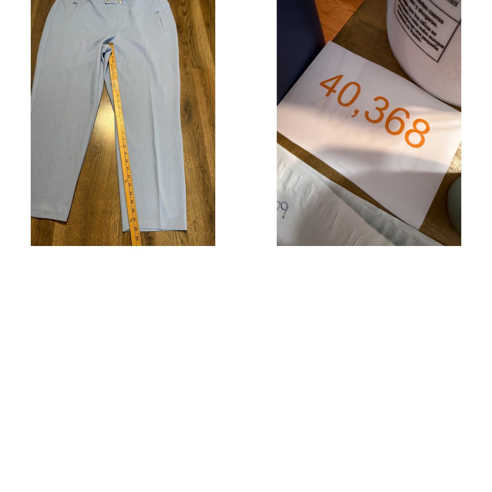 Vintage SOHO Pants Women's 3X Blue Light Wash Pull On Zip Pockets Dress Pants Size 40" / US 18 - 8 Thumbnail