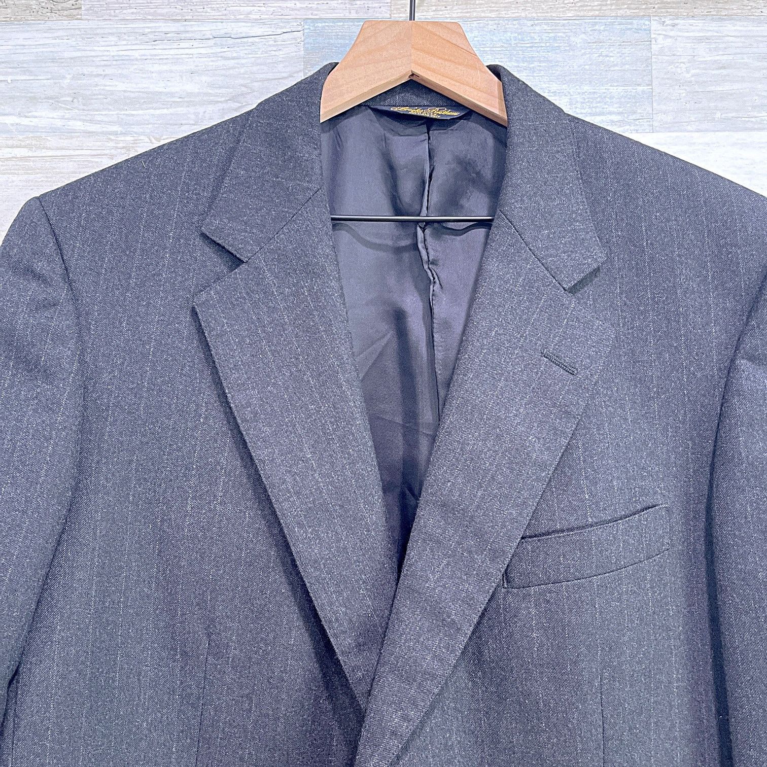 Brooks Brothers Brooks Brothers Brooksease Flannel Stretch Wool Suit Gray 43 Size 42R - 3 Thumbnail