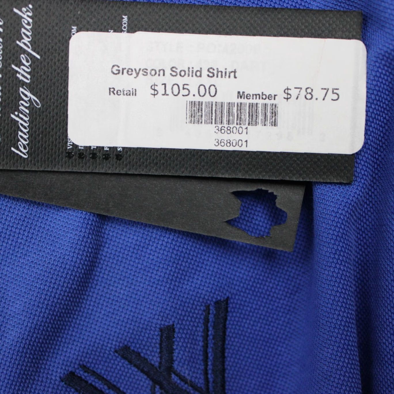 Vintage Greyson Polo Shirt Mens 2XL XXL Blue Cotton/Poly Stretch Short Sleeve Button Front Pockets Regular Fit Golf Size US XXL / EU 58 / 5 - 7 Thumbnail