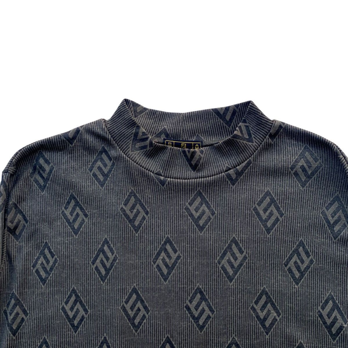 Fendi FENDI FF Full Monogram Zucca Print Mock Neck Top Long Sleeve Size S / US 4 / IT 40 - 8 Thumbnail