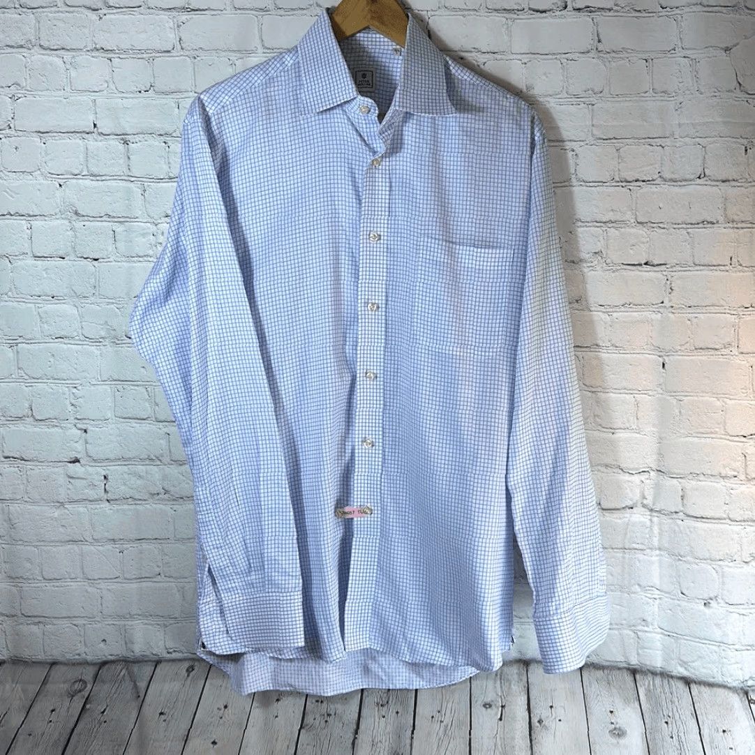 Peter Millar Peter Millar Performance Poplin Blue Checked Performance Sport Shirt L Multicolor Long Sleeve Men Shirt 15 1/2 Size US L / EU 52-54 / 3 - 2 Thumbnail