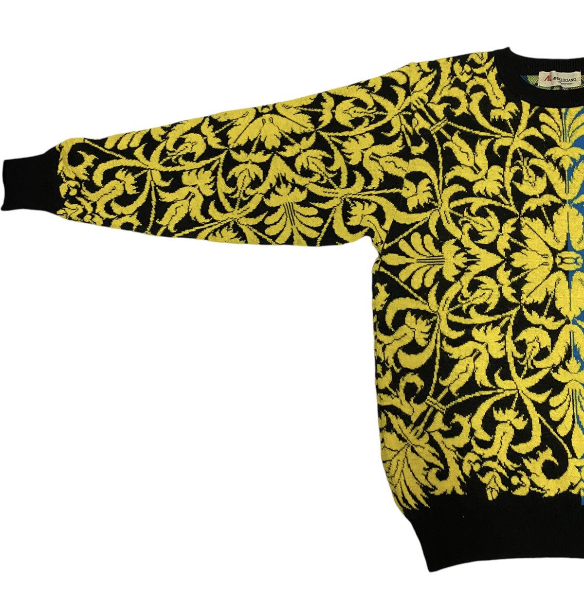 Andreluciano × Aran Isles Knitwear Andre Luciano Crazy Screen Two Tone Coloured Sweater (C3) Size US M / EU 48-50 / 2 - 4 Thumbnail
