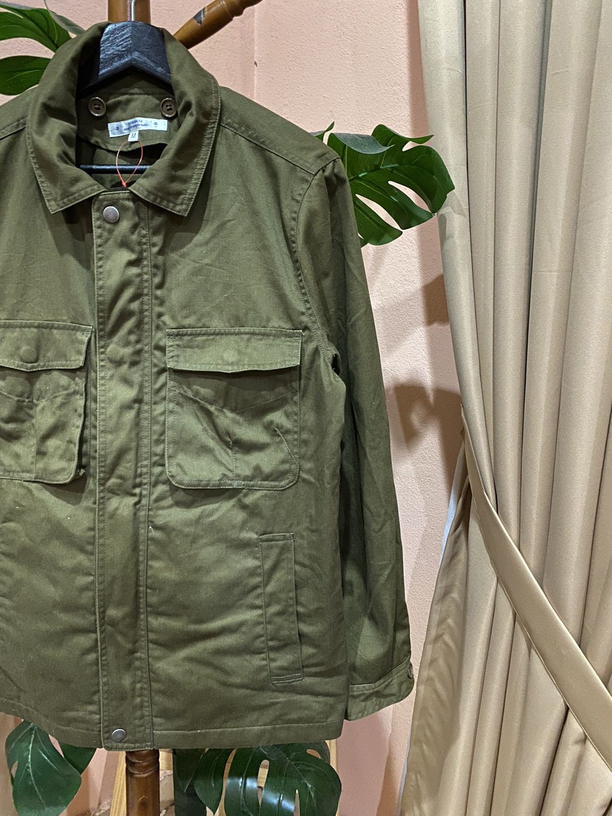 Japanese Brand Corisco Olive Green Military-Style Utility Jacket Workwear Size US S / EU 44-46 / 1 - 4 Thumbnail