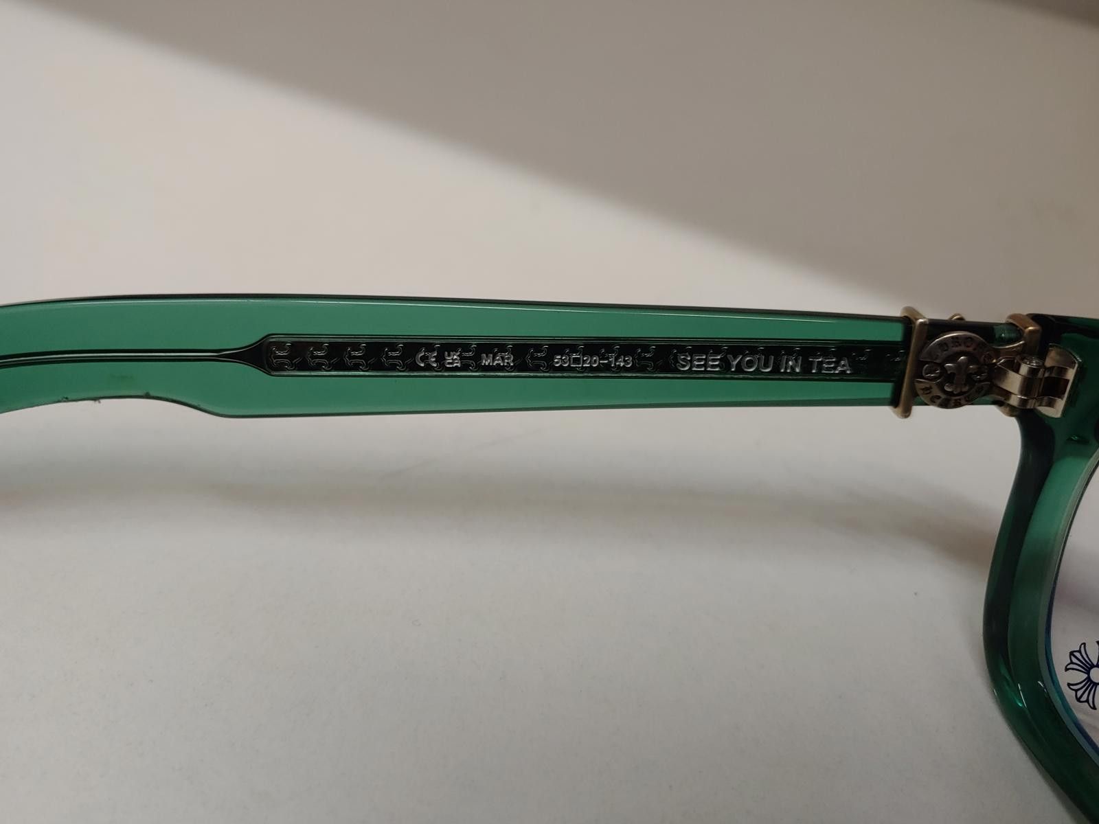Chrome Hearts Chrome Hearts "See You In Tea" Sunglasses in Marine Green Size ONE SIZE - 3 Thumbnail