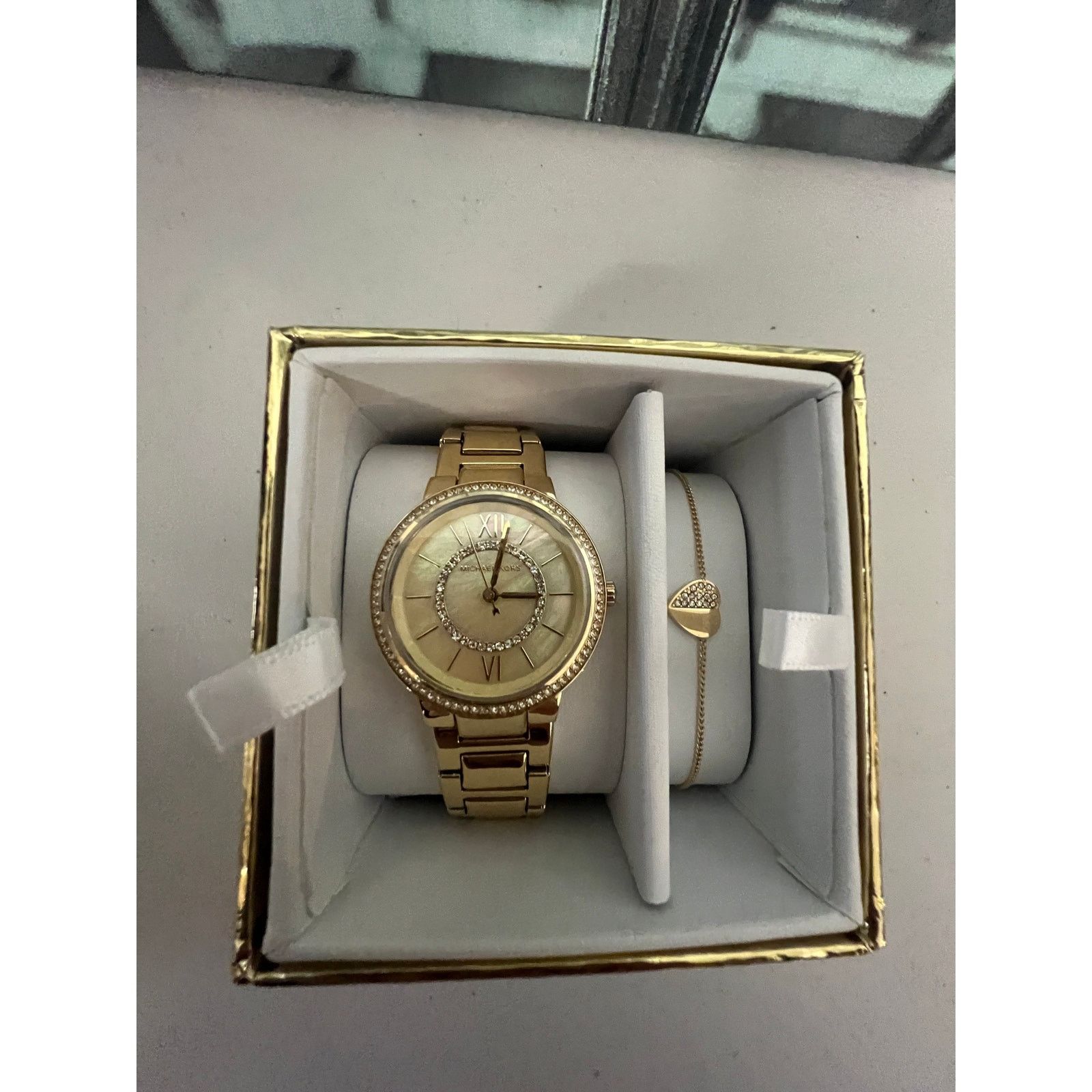 Michael Kors Michael Kors MK1031 Mini Gabbi Watch and Heart Bracelet Set Size ONE SIZE - 1 Thumbnail