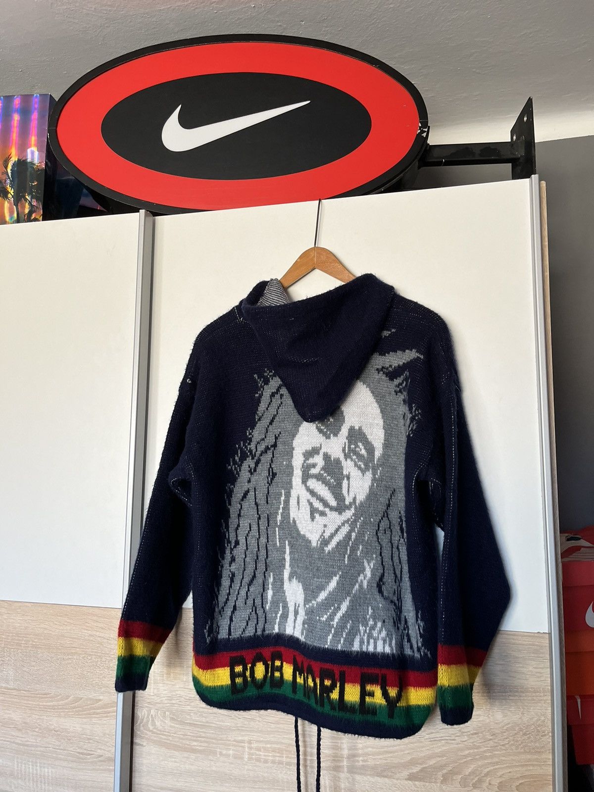 Bob Marley × Vintage Vintage 90’s Bob Marley Wool Zip Up Hoodie Rasta Jamaica y2k Size US M / EU 48-50 / 2 - 7 Thumbnail