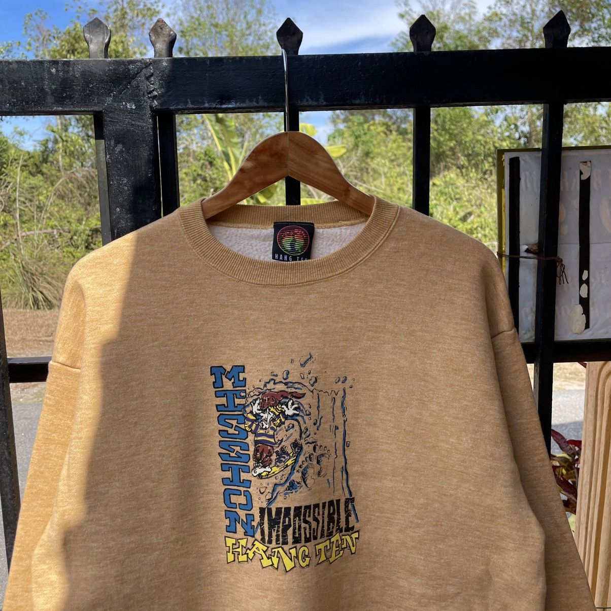 Hang Ten 🔥Vintage 90s Hang Ten Mission Impossible Surf Sweatshirts Size US M / EU 48-50 / 2 - 4 Thumbnail