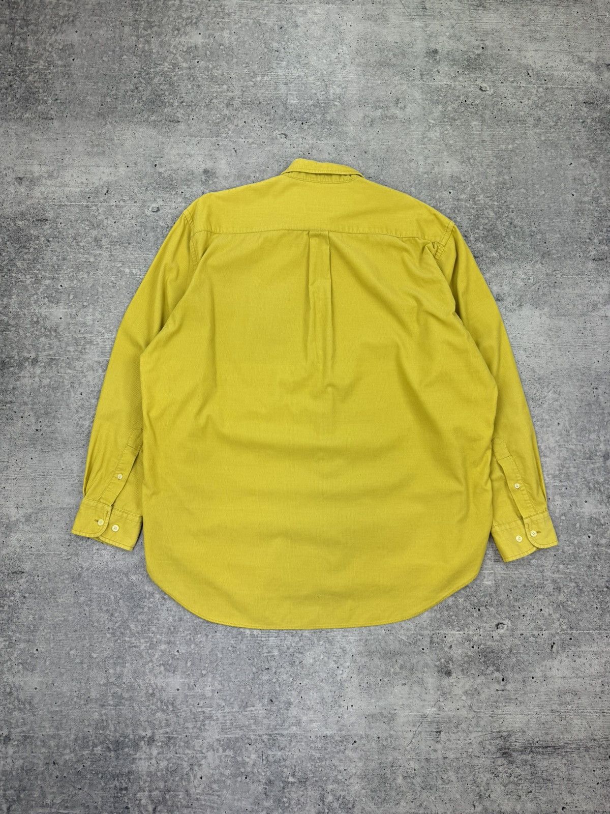 Burberry Vintage Thomas Burberry Logo Casual Yellow Button Up Shirt L Size US L / EU 52-54 / 3 - 18 Thumbnail