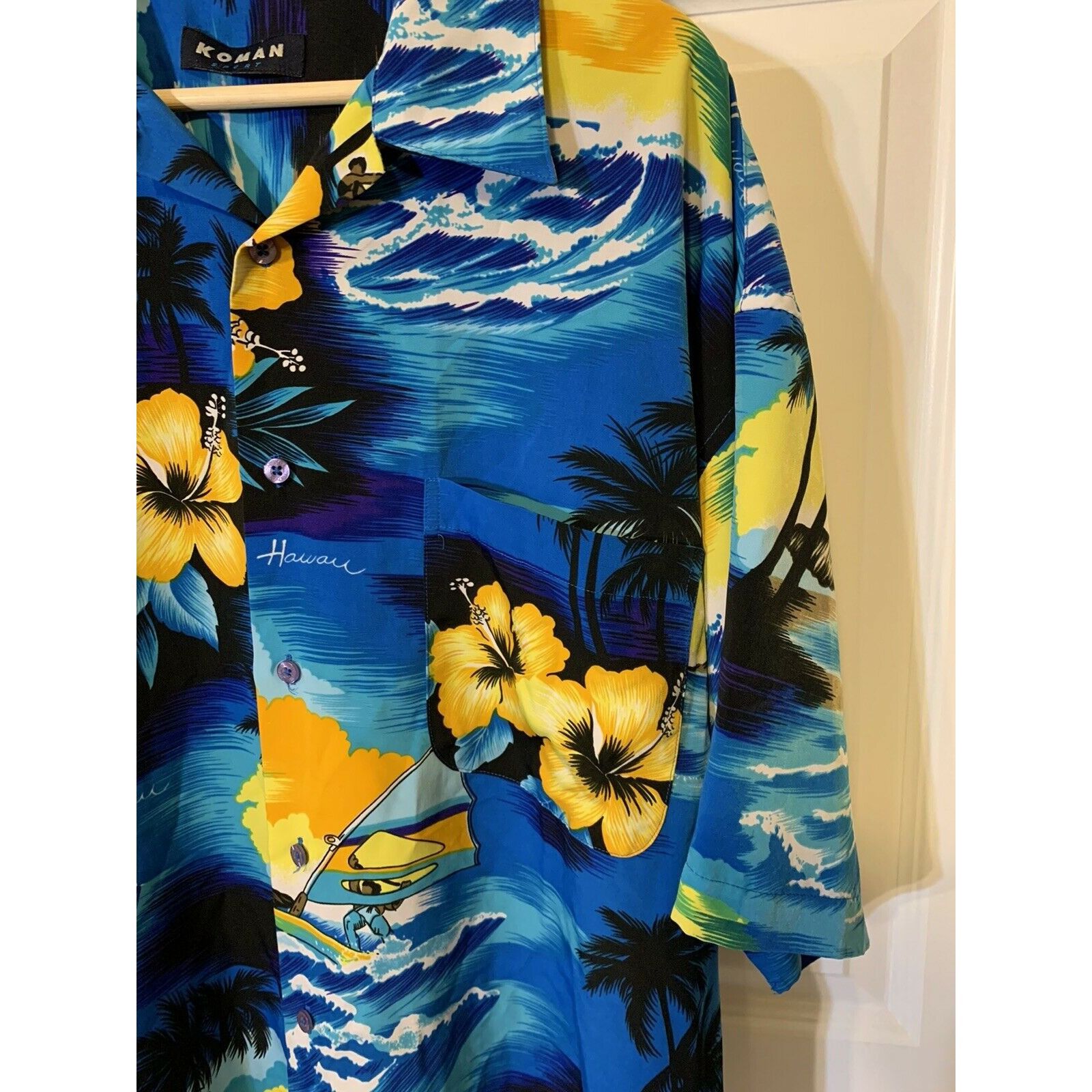 Koman Koman Sport Men’s Sz 2XL Blue Hawaiian Shirt Tropical Hawaii Size US XXL / EU 58 / 5 - 4 Thumbnail