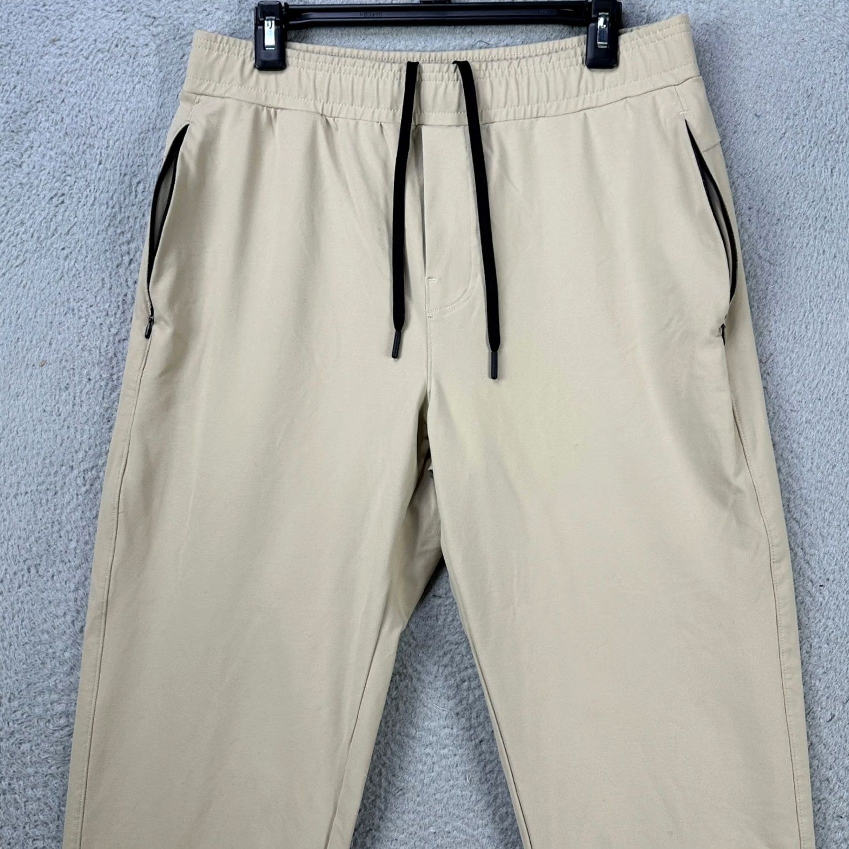 Vintage Public Rec Pants Pull On Mens 34X28 Beige Stretch Waistband Drawstring Pocket Pants Size US 34 / EU 50 - 3 Thumbnail