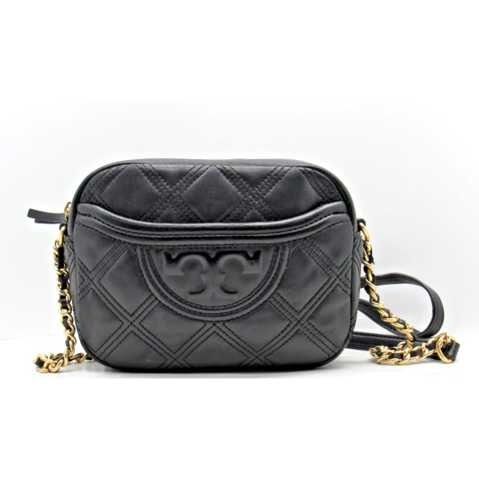 Tory Burch Tory Burch Kira Small Bag Black Women’s Shoulder Handbag Quilted Chevron Leather Gold Hardware Crossbody Strap Adjustable Inner Pockets Size ONE SIZE - 2 Thumbnail