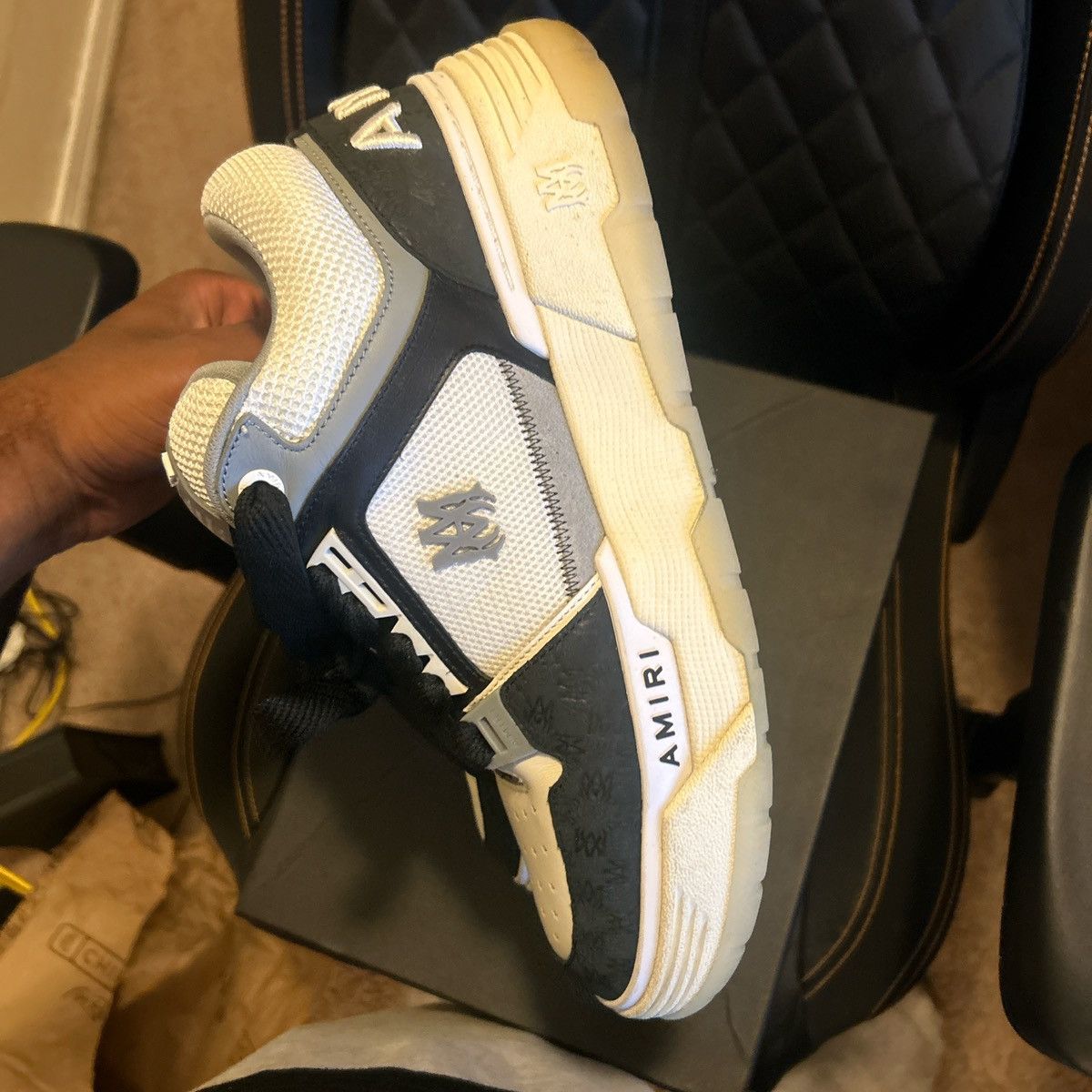 Amiri Amiri MA-1 black and white Size US 13 / EU 46 - 4 Thumbnail