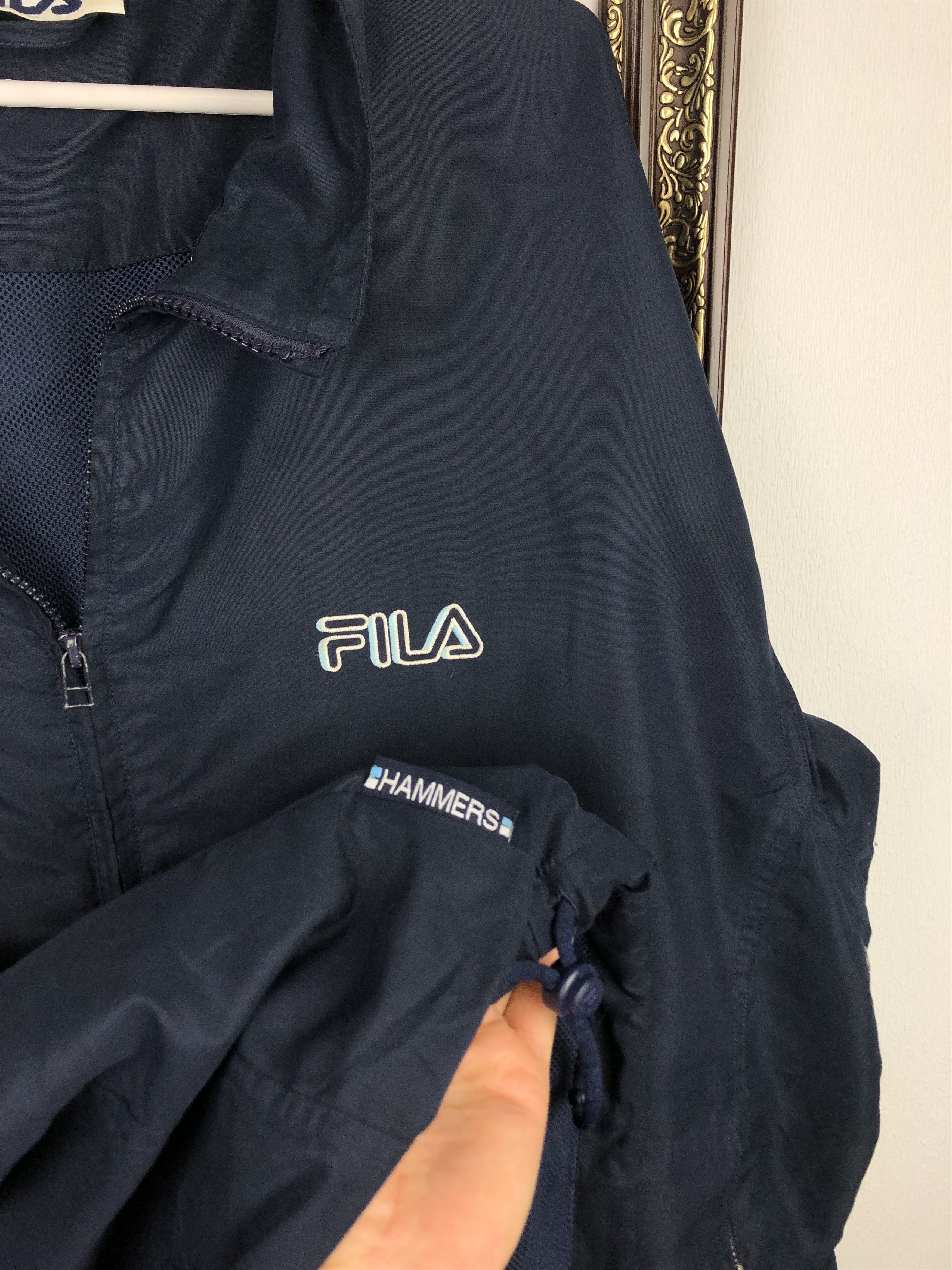 Fila Vintage West Ham United Football Jacket Soccer Windbreaker Size US XL / EU 56 / 4 - 11 Thumbnail
