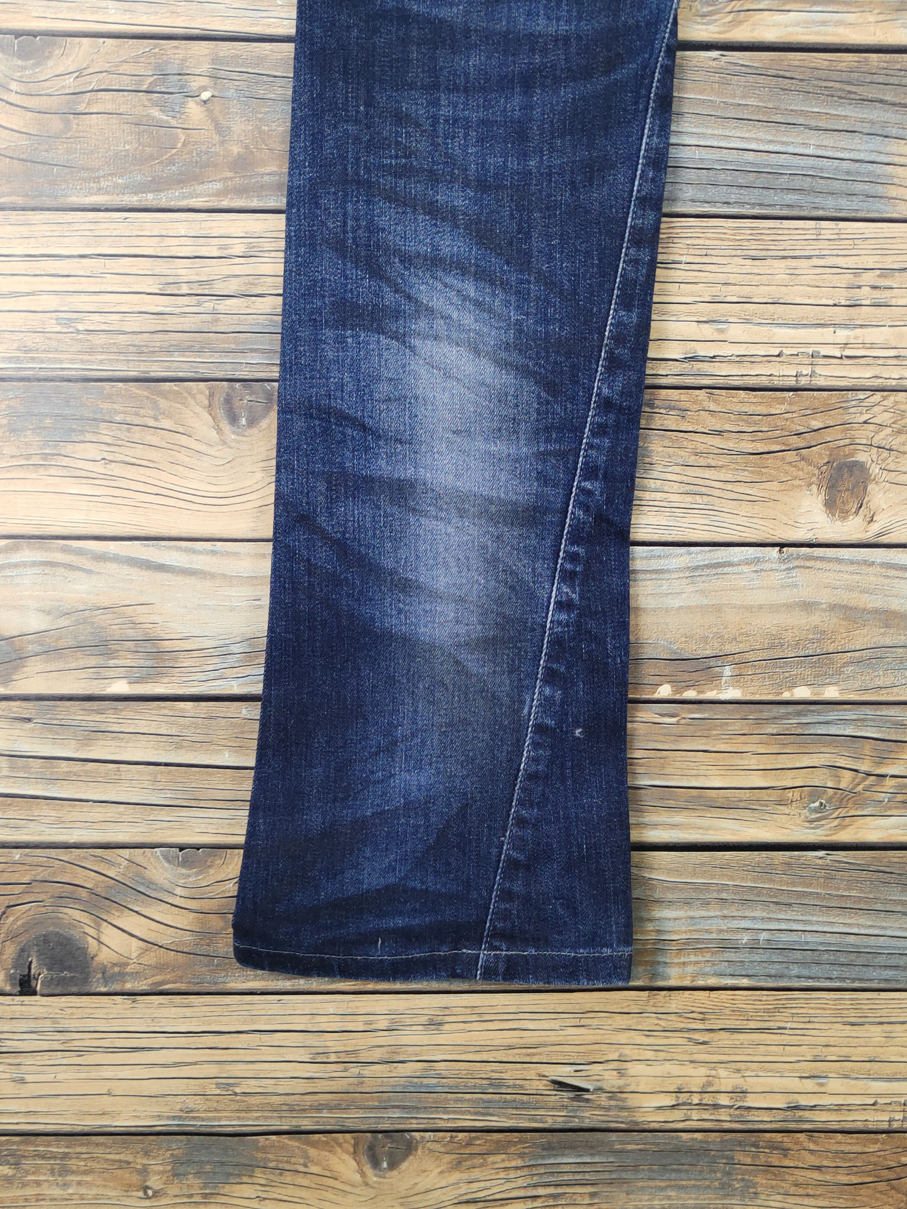Tornado Mart Tornado Mart Dark Blue Distressed Ripped denim Jeans #W1587 Size US 32 / EU 48 - 11 Thumbnail