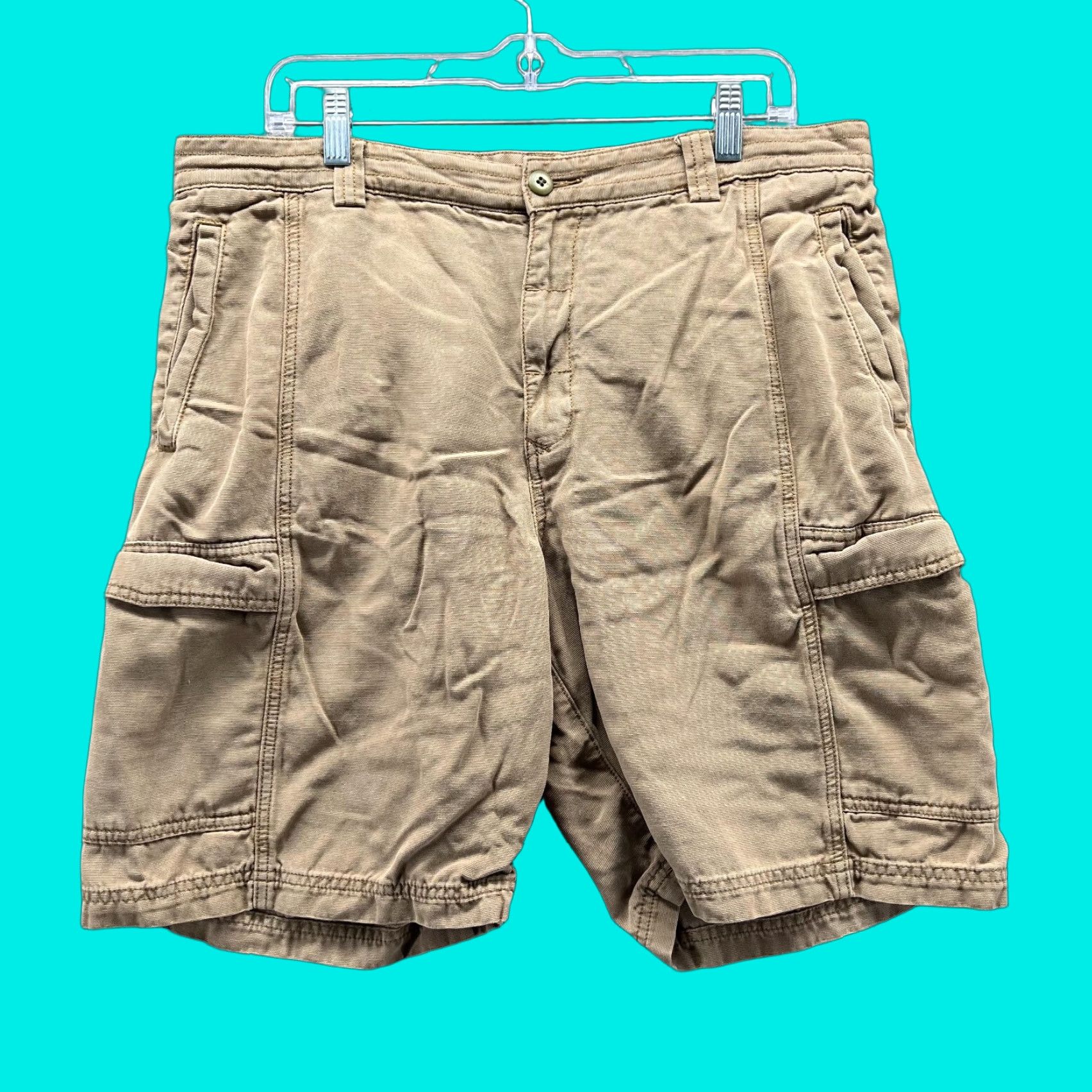 Tommy Bahama Tommy Bahama Shorts Men 35 Adult Khaki Cargo Tan Beige Relax Fit Tencel Casual Pants Waist 35 In Beige Cargo Pocket Summer Size US 35 - 1 Thumbnail